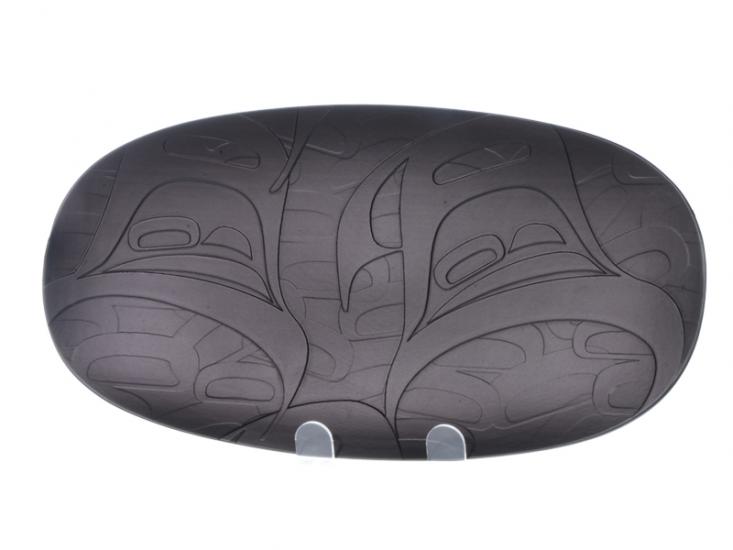 Corrine Hunt Platter Charcoal (small) - Corrine Hunt Platter Charcoal (small) -  - House of Himwitsa Native Art Gallery and Gifts