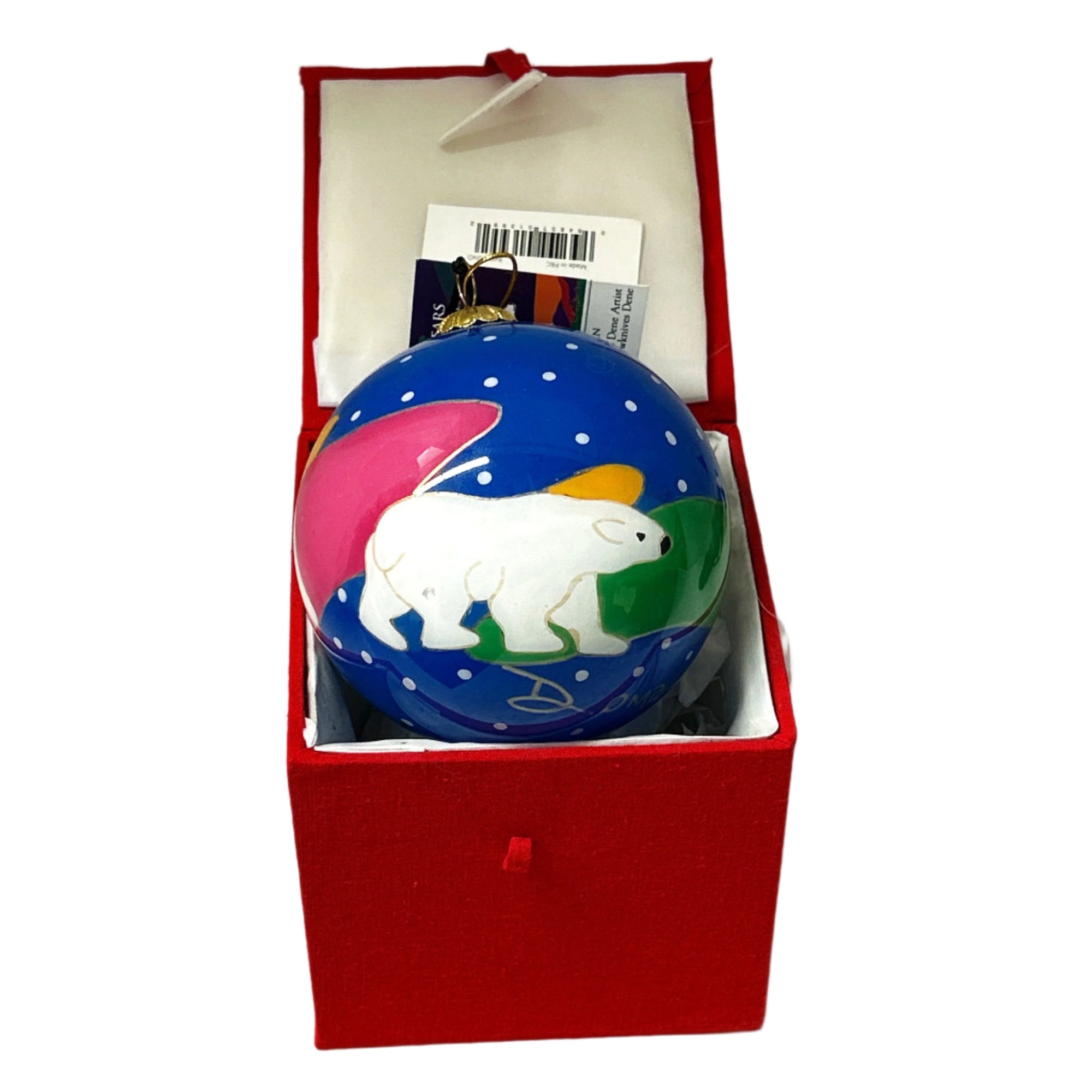 Ornament Dawn Oman Snow Bear 3.5" Diameter -  - Ornament - House of Himwitsa Art Gallery