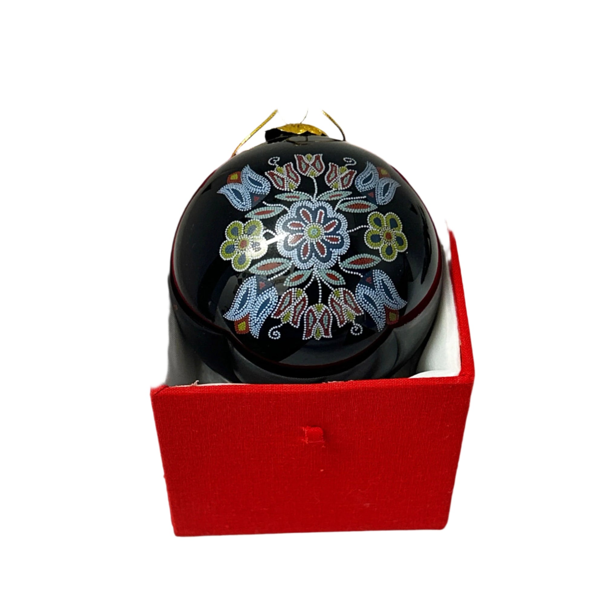 Deb Malcolm Silver Threads Glass Ornament 3" Diameter -  - Ornament - House of Himwitsa Art Gallery