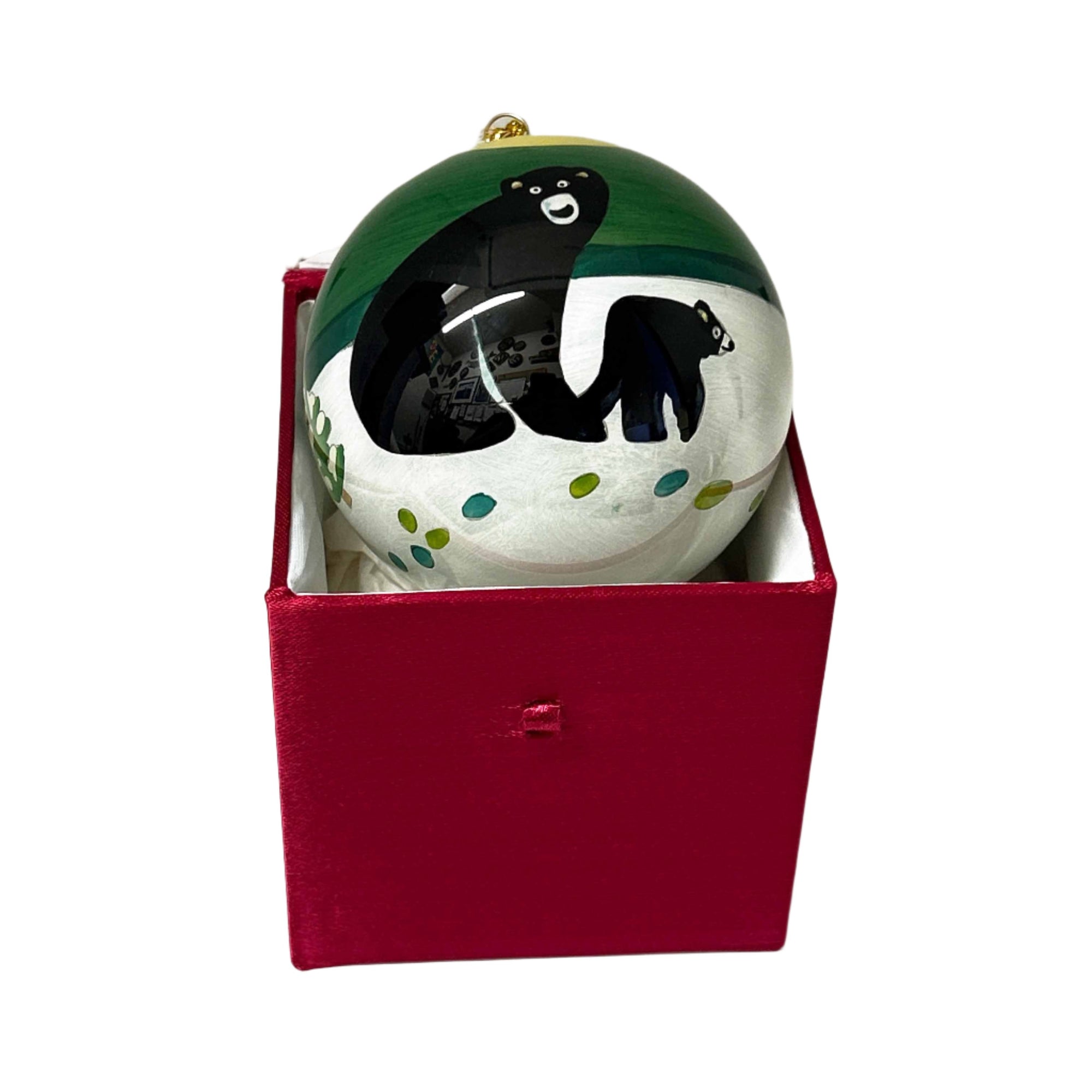 Ornament Jocelyne Mange Black Bear 3.5" Diameter -  - Ornament - House of Himwitsa Art Gallery