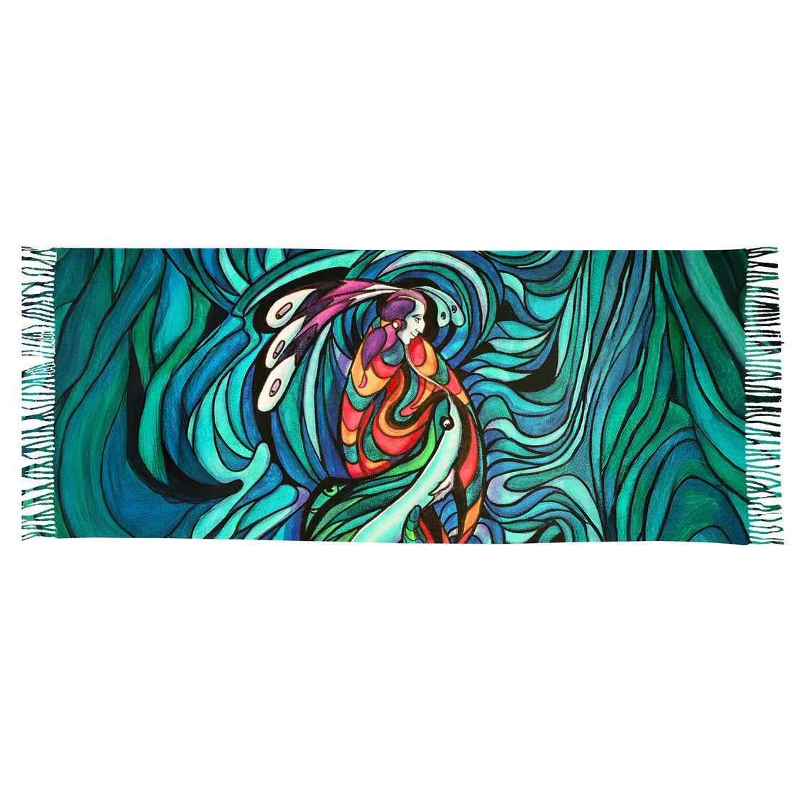 Eco Shawl Don Chase Spirit Fish -  - SHAWL - House of Himwitsa Art Gallery
