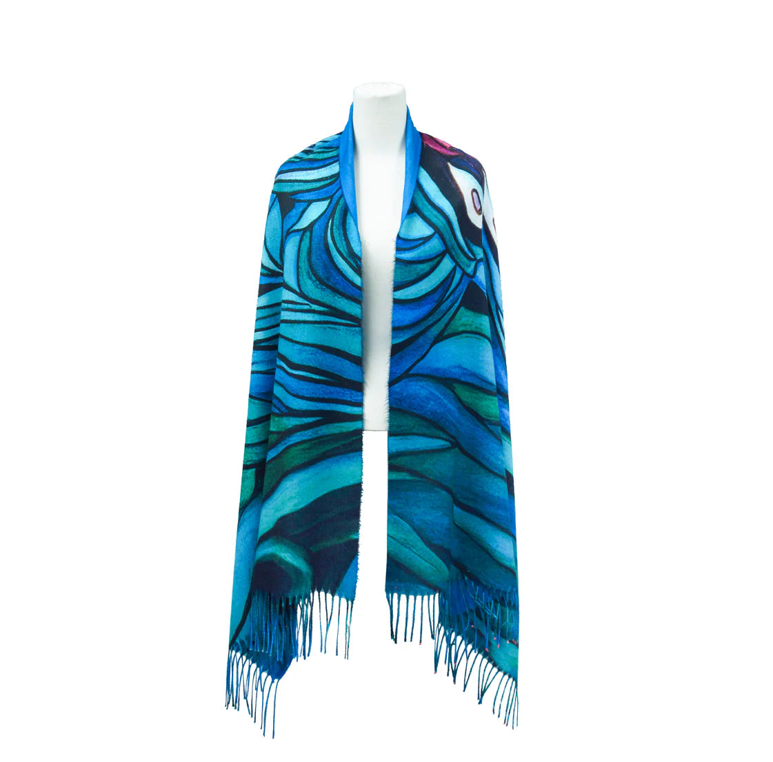 Eco Shawl Don Chase Spirit Fish -  - SHAWL - House of Himwitsa Art Gallery