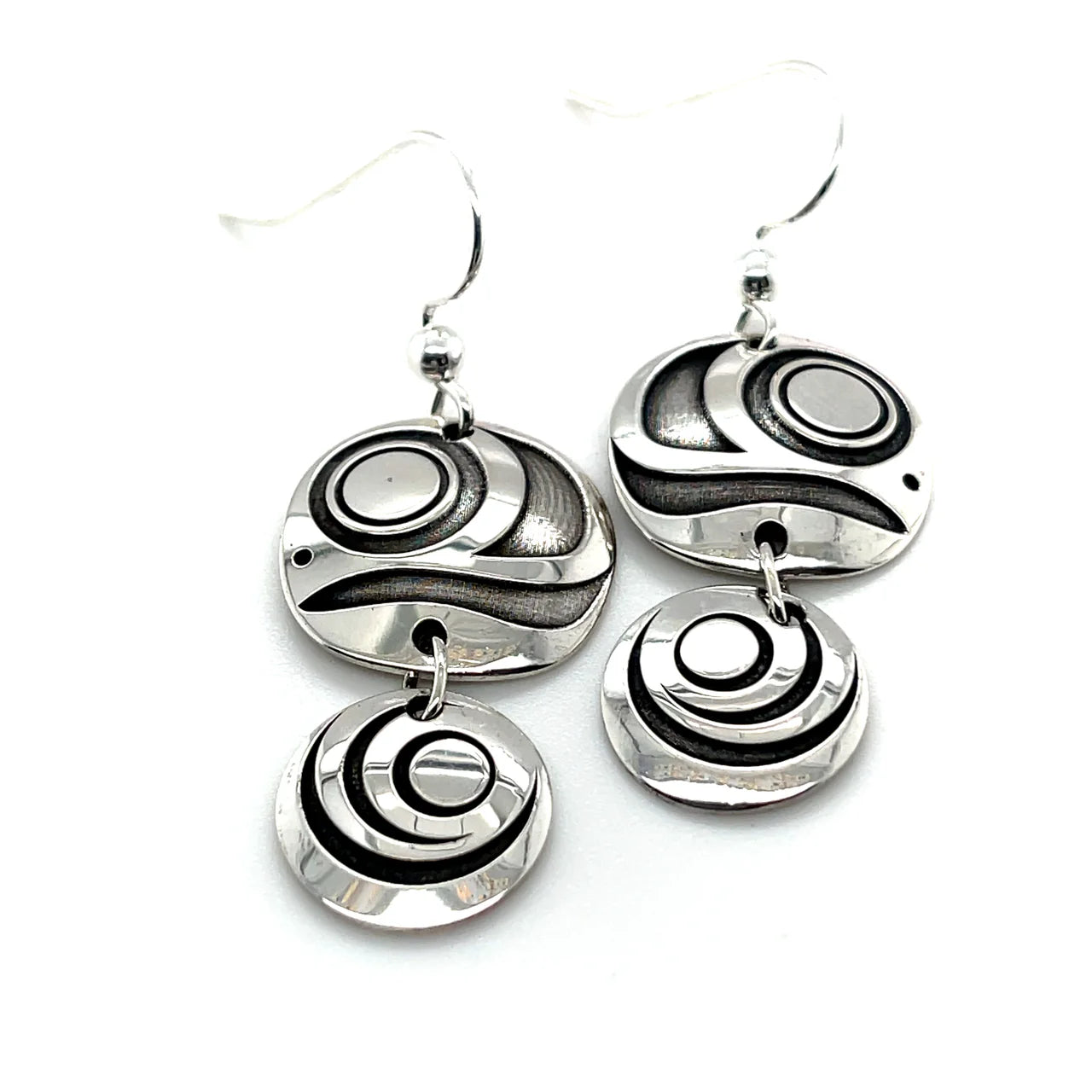 Grant Pauls Sterling Silver Earrings Salmon Eggs -  -  - House of Himwitsa Art Gallery