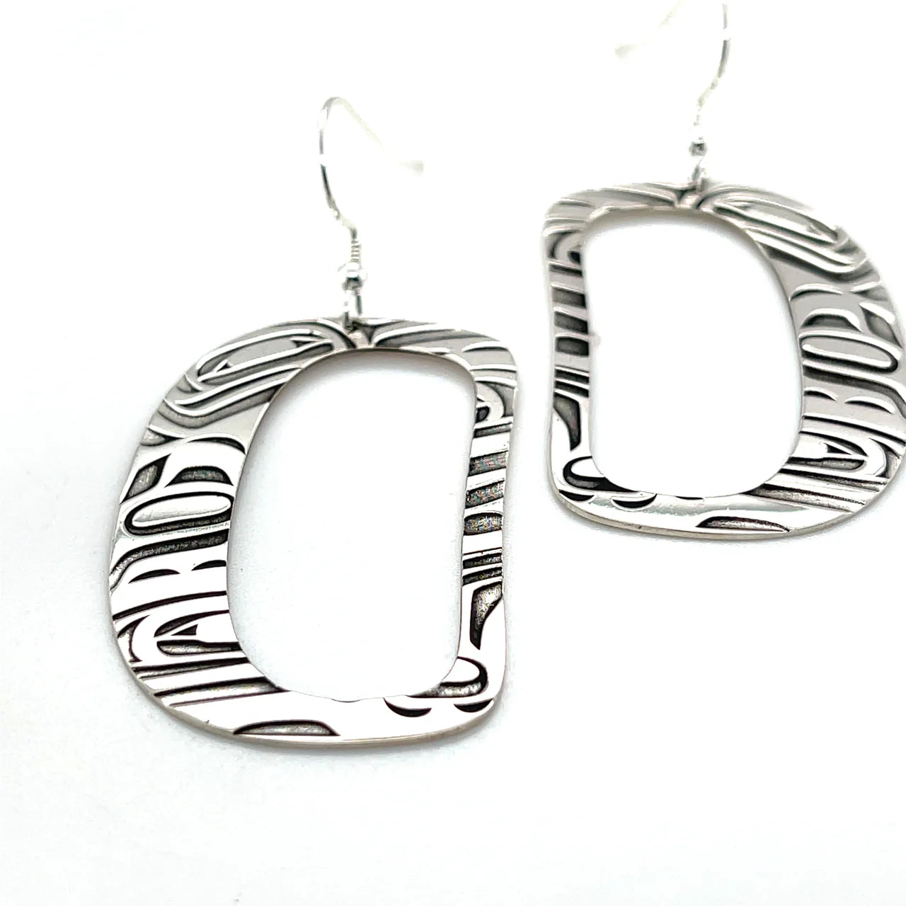 Grant Pauls Sterling Silver Earrings Ovoid -  -  - House of Himwitsa Art Gallery