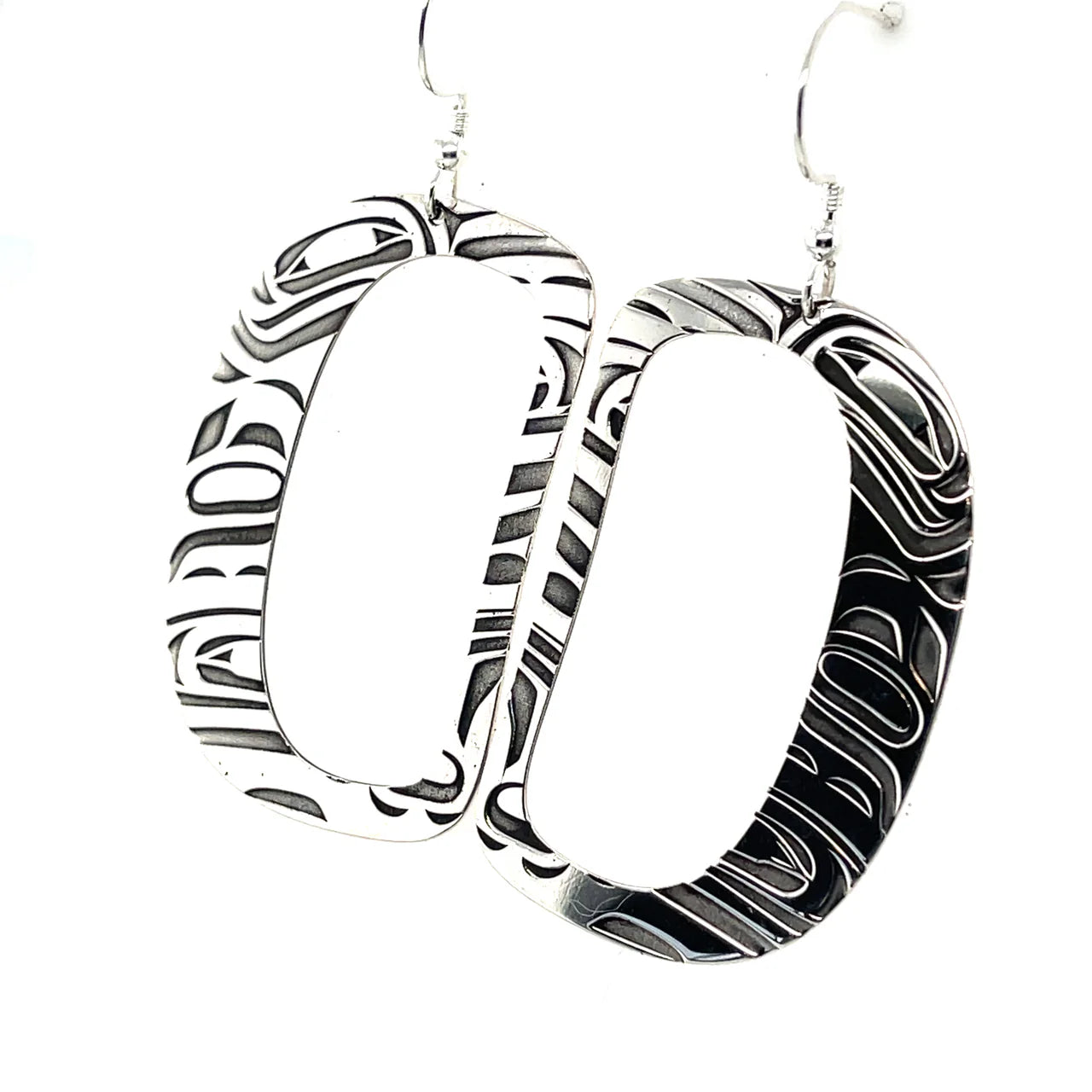 Grant Pauls Sterling Silver Earrings Ovoid -  -  - House of Himwitsa Art Gallery