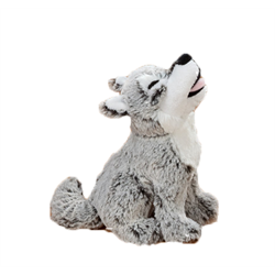 Stuffed Animal Howling Wolf 7" -  - stuffed animals - House of Himwitsa Art Gallery