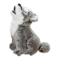 Stuffed Animal 12" Howling Wolf -  - stuffed animals - House of Himwitsa Art Gallery