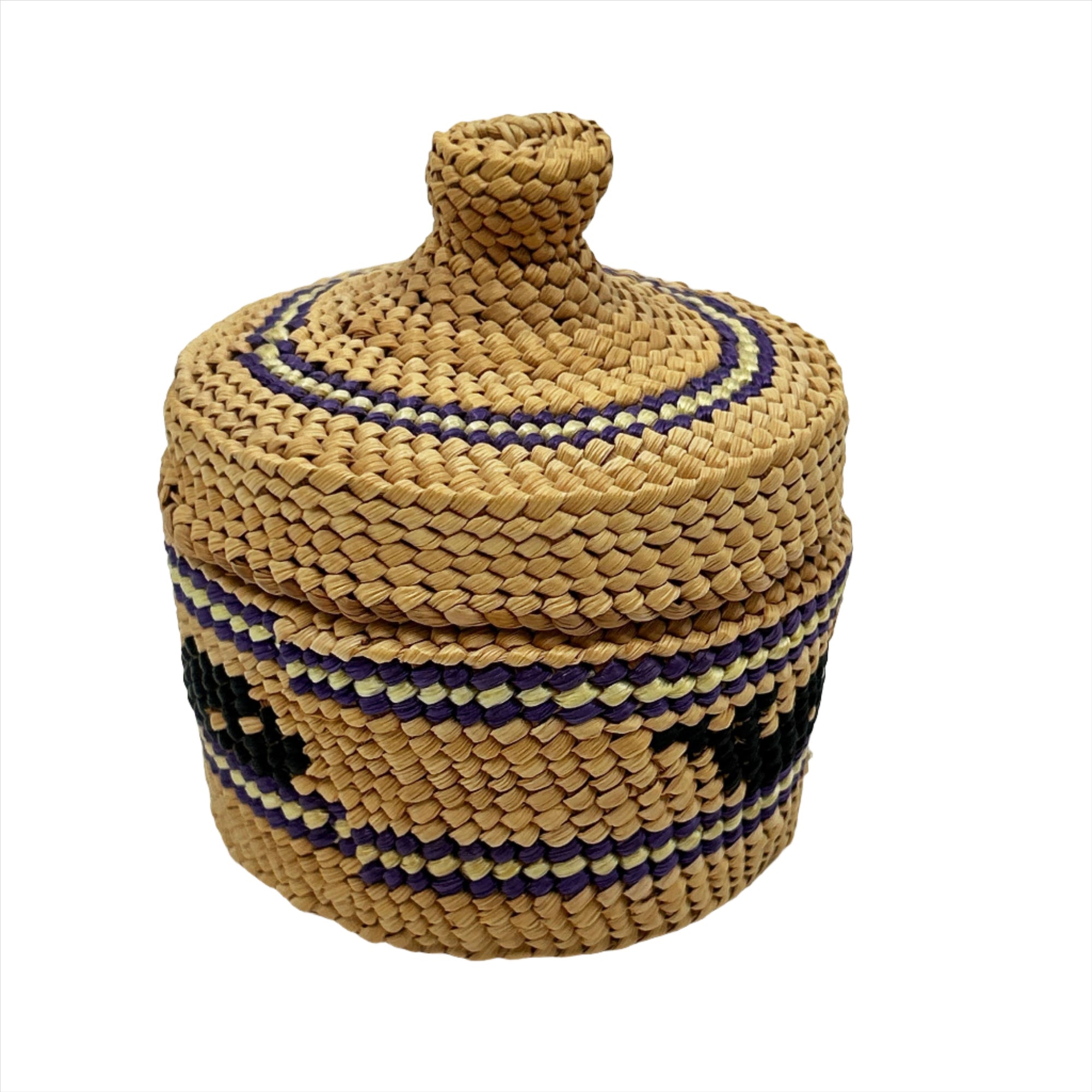 Weaver Nuu-Chah-Nulth Woven Round Basket - Maynards Fine Art and Antiques -  - House of Himwitsa Art Gallery