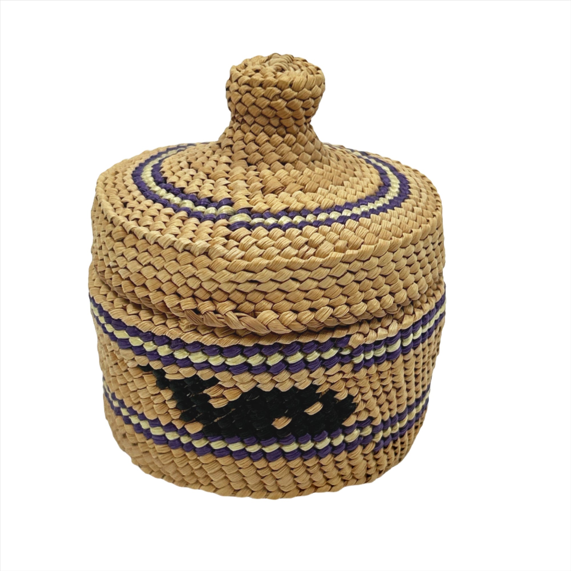 Weaver Nuu-Chah-Nulth Woven Round Basket - Maynards Fine Art and Antiques -  - House of Himwitsa Art Gallery