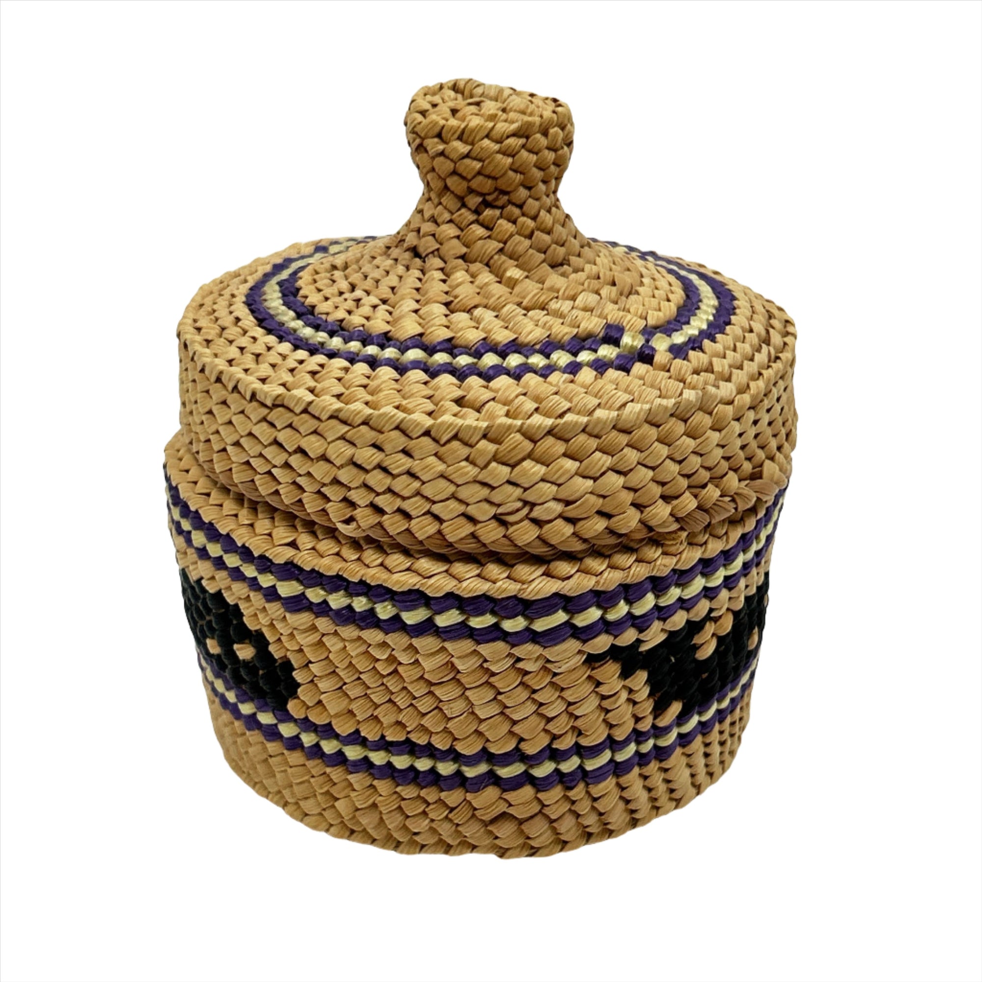 Weaver Nuu-Chah-Nulth Woven Round Basket - Maynards Fine Art and Antiques -  - House of Himwitsa Art Gallery