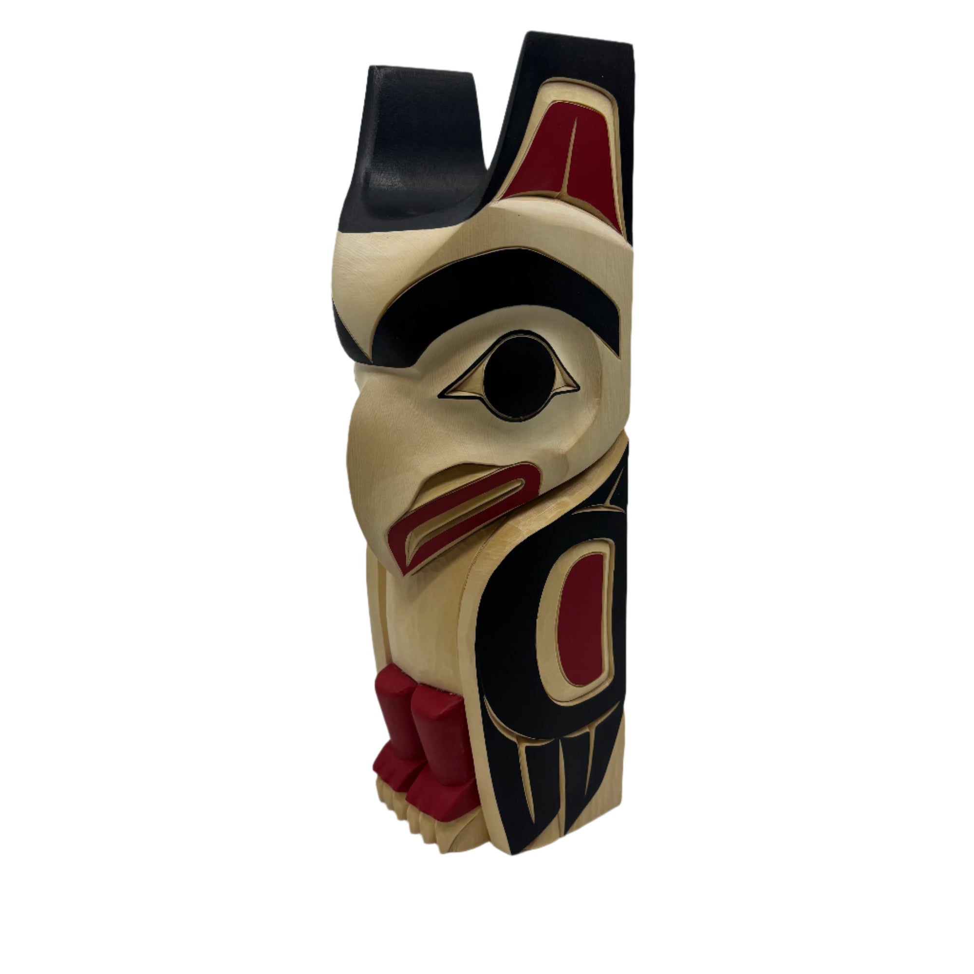 Cecilia Adams 12'' Totem Eagle -  - wood art - House of Himwitsa Art Gallery