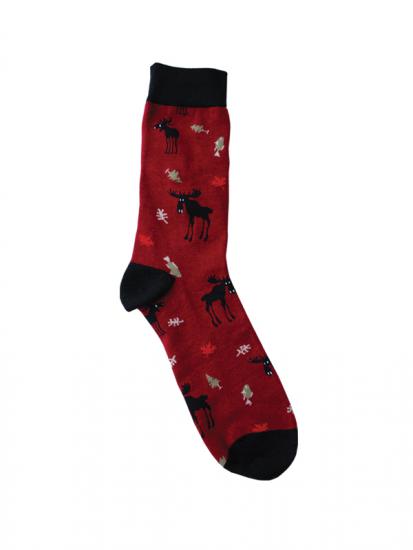Socks Moose (red) -  - Socks - House of Himwitsa Art Gallery