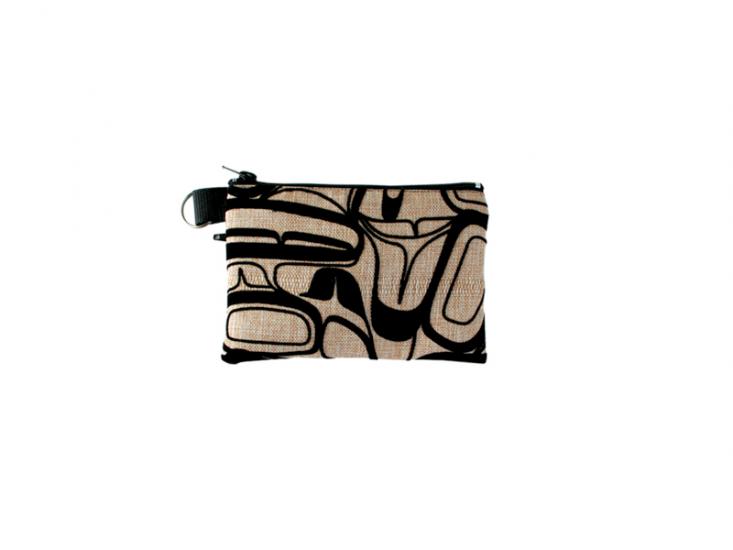 Flock Coin Purse Kelly Robinson Eagle (beige) - Flock Coin Purse Kelly Robinson Eagle (beige) -  - House of Himwitsa Native Art Gallery and Gifts