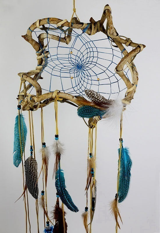 Dream Catcher Blue twig - Dream Catcher Blue twig -  - House of Himwitsa Native Art Gallery and Gifts
