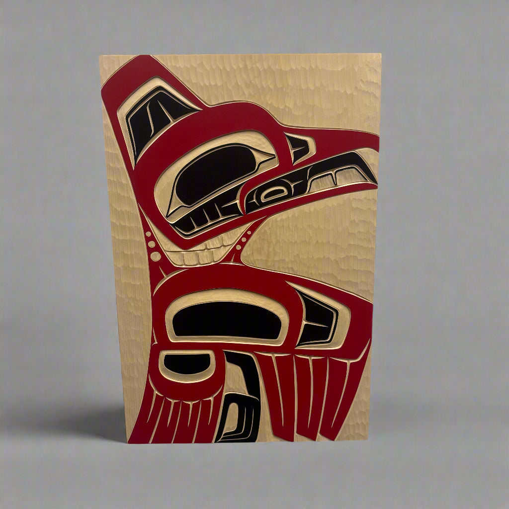 Cecilia Adams Loon Panel CA-LN -250801 -  - wood carving - House of Himwitsa Art Gallery