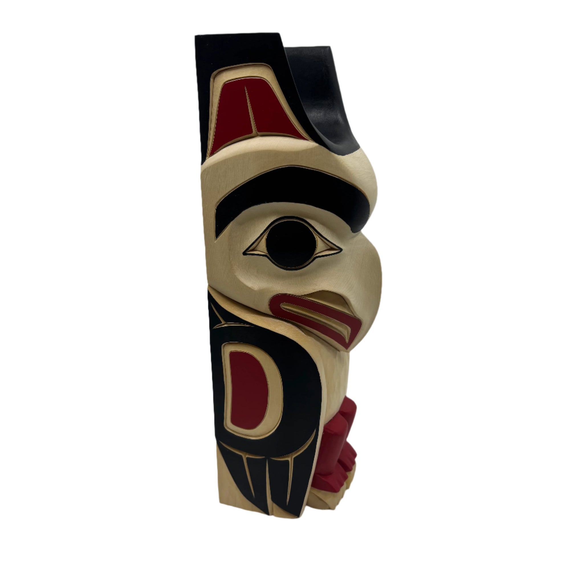 Cecilia Adams 12'' Totem Eagle -  - wood art - House of Himwitsa Art Gallery