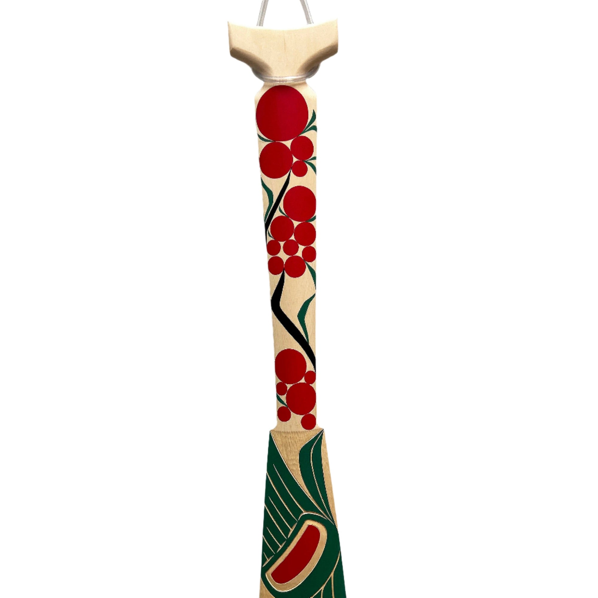 Cecilia Adams Paddle Mountain Grouse With Berries - Cecilia Adams - PADDLES - House of Himwitsa Art Gallery