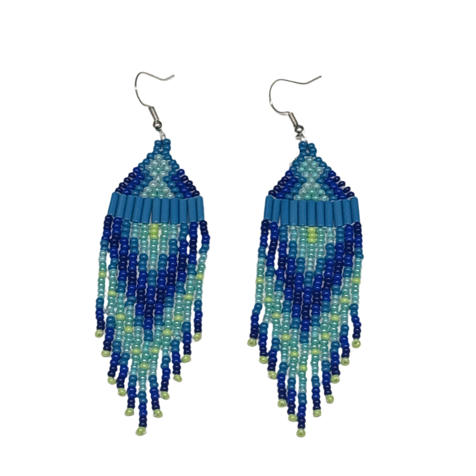 Beaded Earring Blue Mountain Magic -  - Beaded Earrings - House of Himwitsa Art Gallery