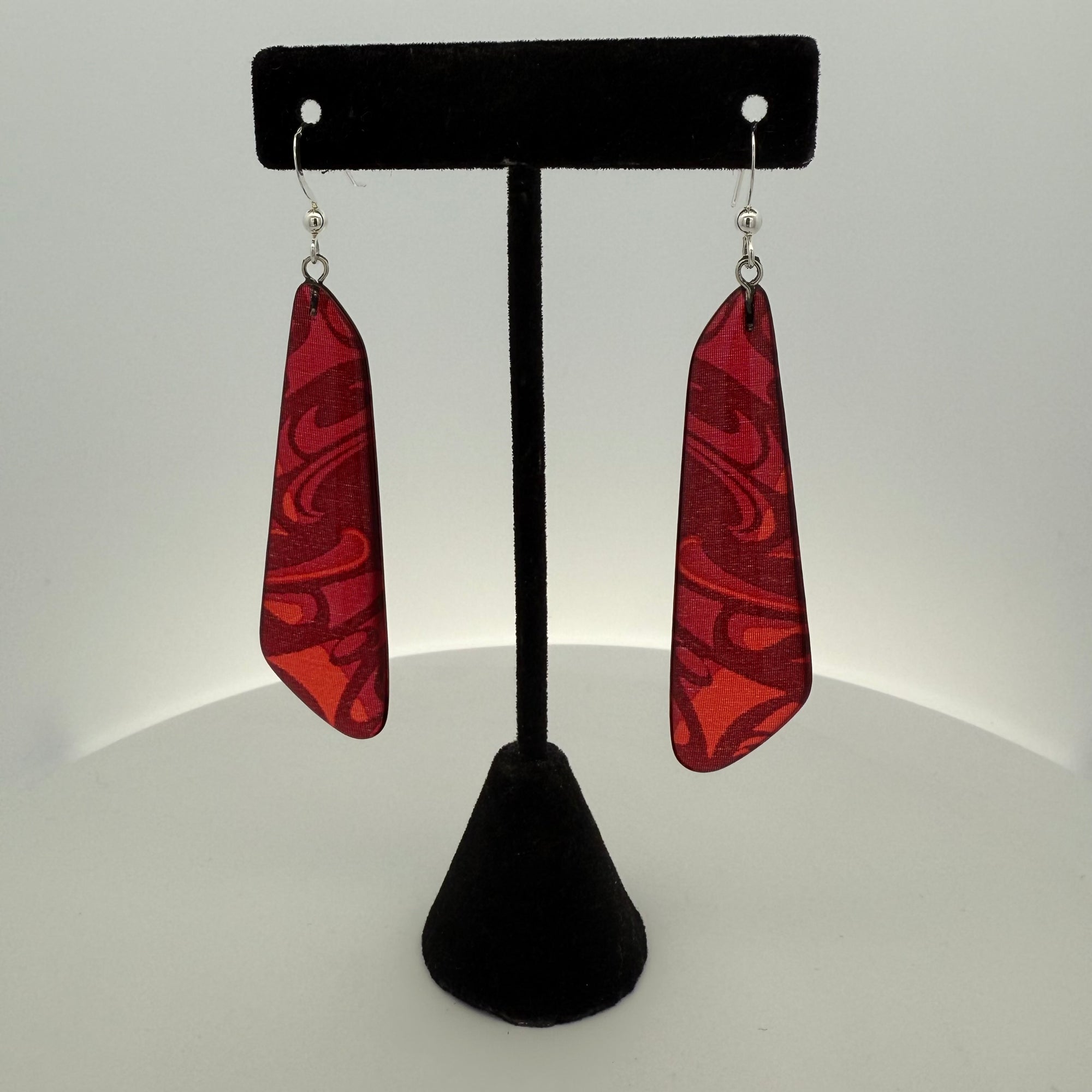 Corrine Hunt Silk Inspiration Earrings Red -  - Earrings - House of Himwitsa Art Gallery