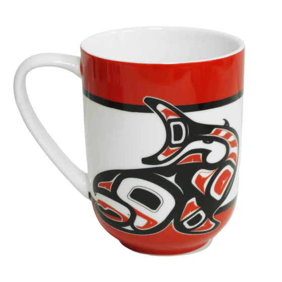 Porcelain Mug Jamie Sterritt Salmon -  - Mugs - House of Himwitsa Art Gallery