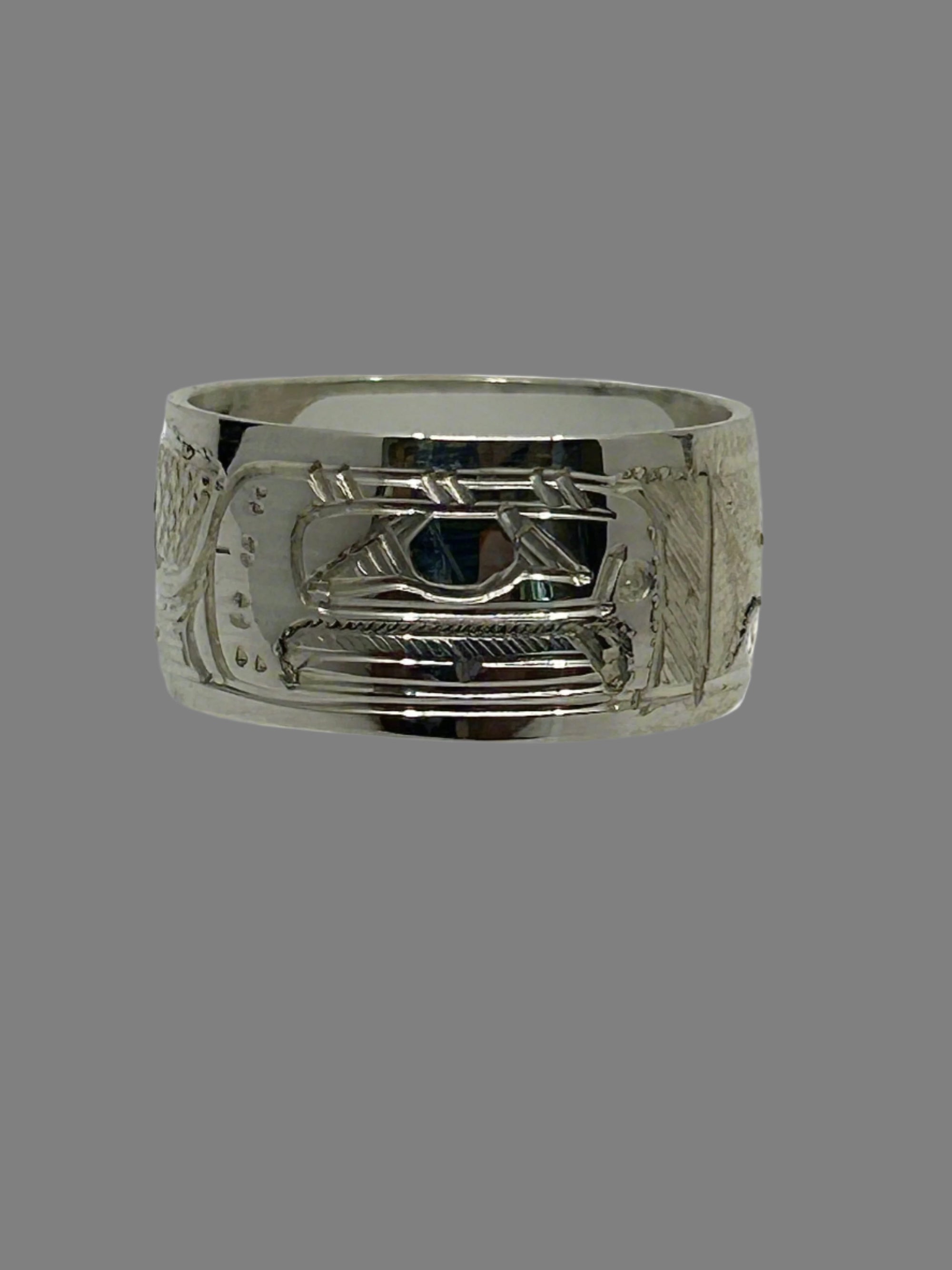 Gilbert Pat 3/8 Silver Rings - Pat Gilbert - Silver Ring - House of Himwitsa Art Gallery
