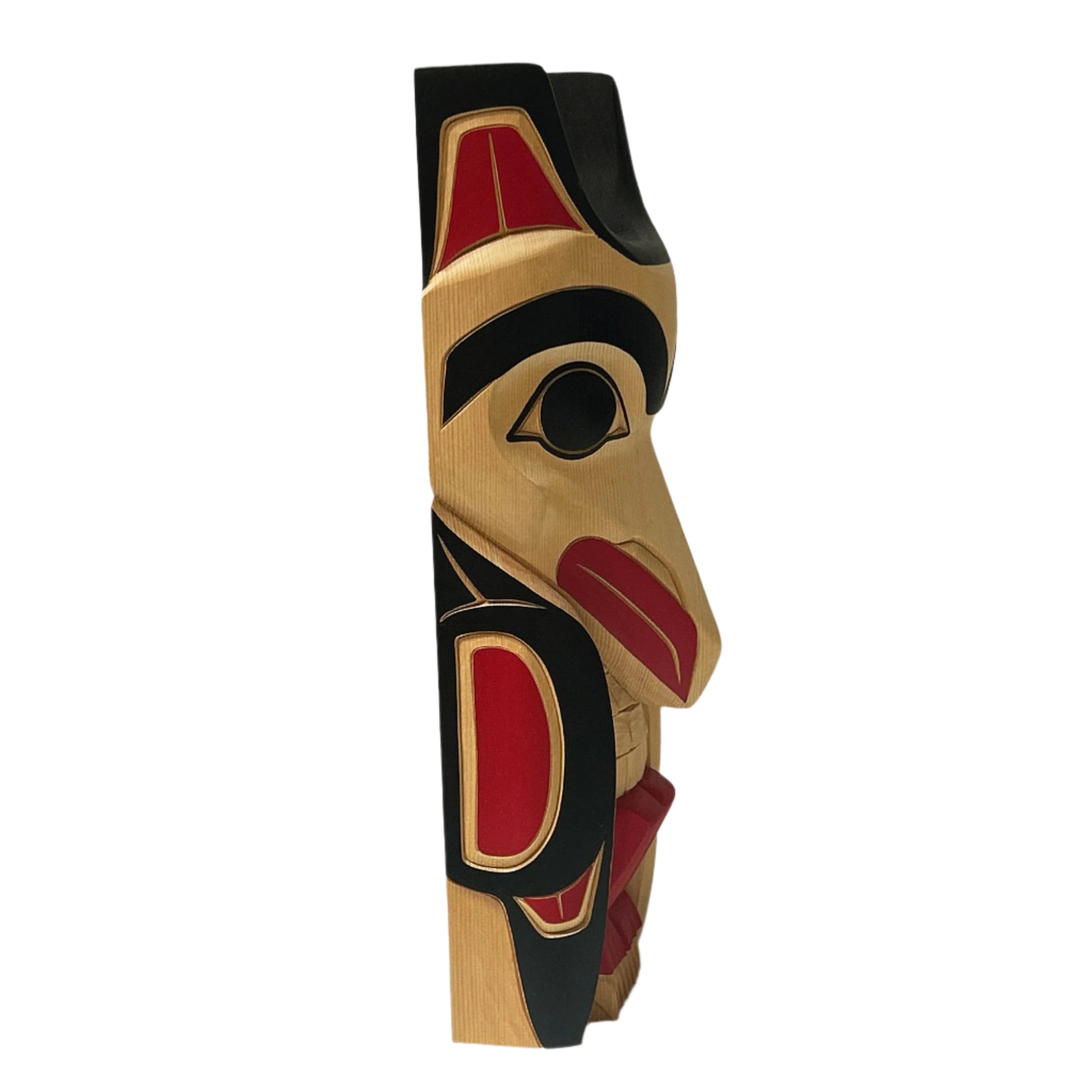 Cecilia Adams 12" Totem Raven -  - Totems - House of Himwitsa Art Gallery