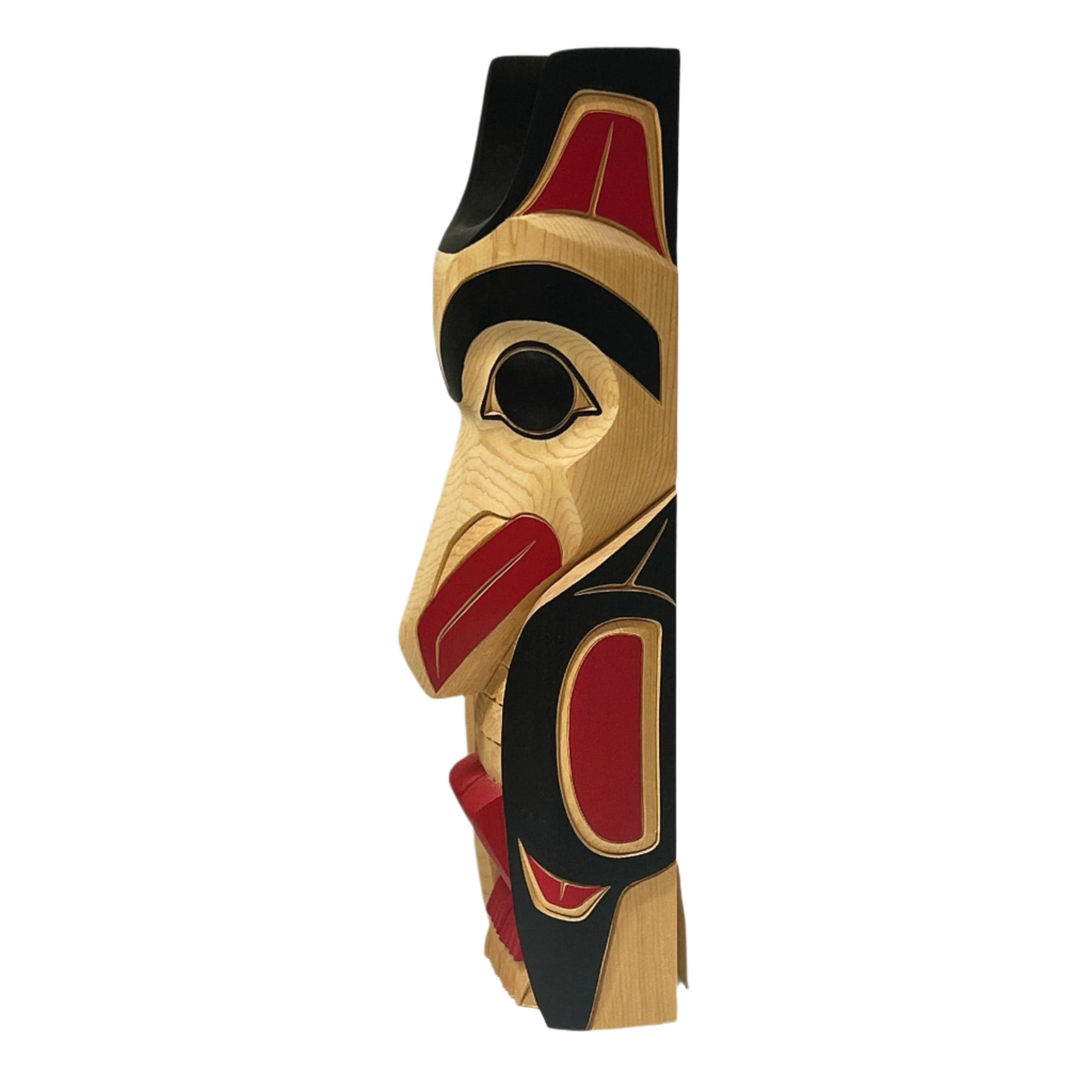 Cecilia Adams 12" Totem Raven -  - Totems - House of Himwitsa Art Gallery
