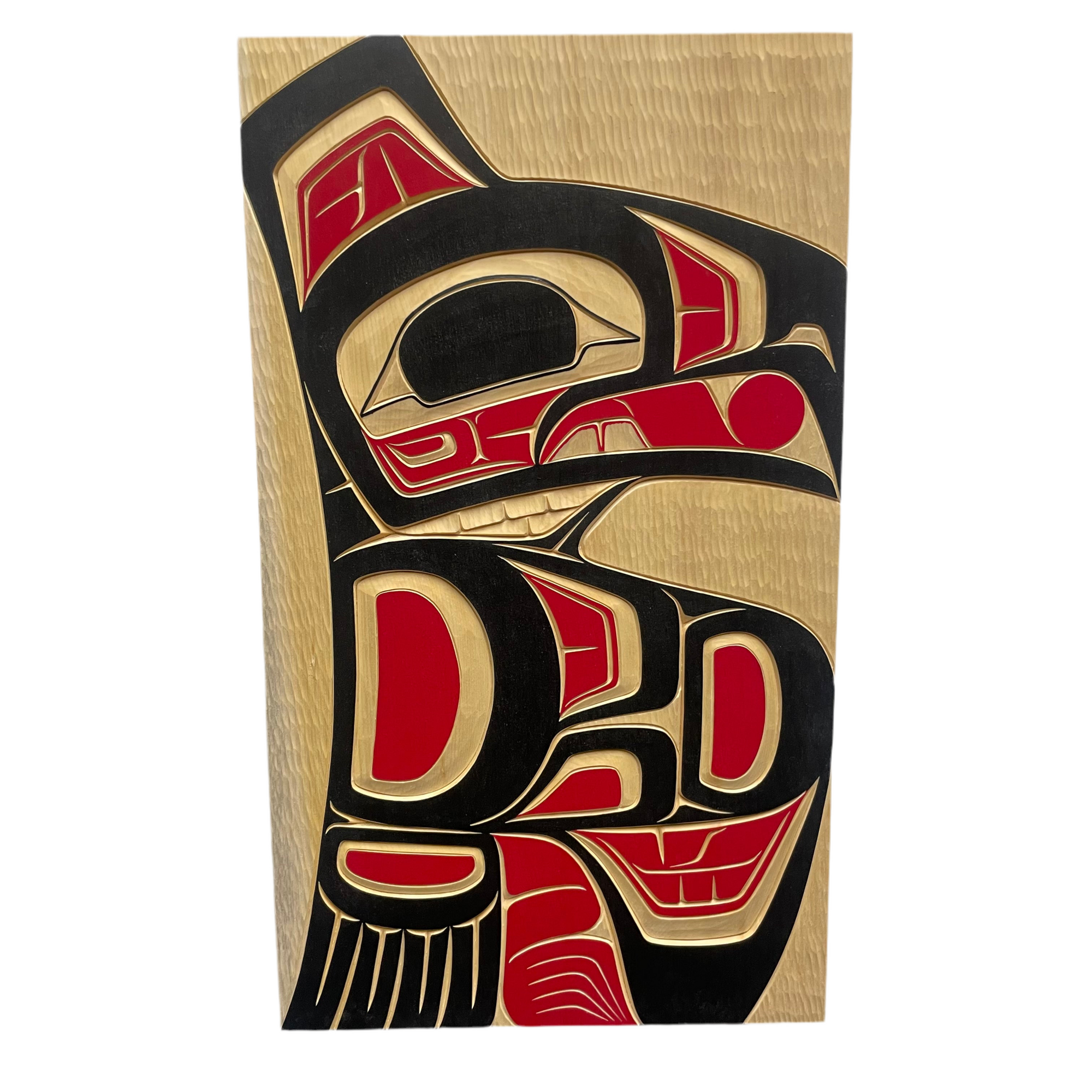 Cecilia AdamsPanel Yellow Cedar Raven -  - Panel - House of Himwitsa Art Gallery