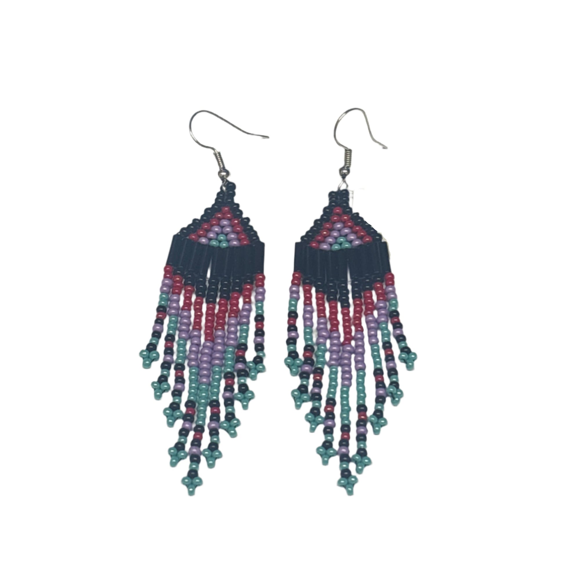 Beaded Earrings Aurora Borealis -  - Beaded Earrings - House of Himwitsa Art Gallery