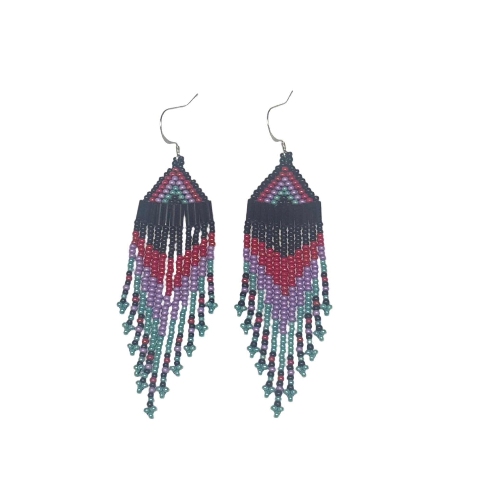 Beaded Earrings Aurora Borealis -  - Beaded Earrings - House of Himwitsa Art Gallery