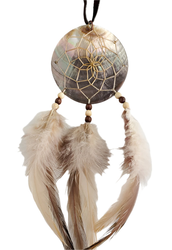 2.25" Natural Shell Dream Catchers Brown -  - Dream Catcher - House of Himwitsa Art Gallery