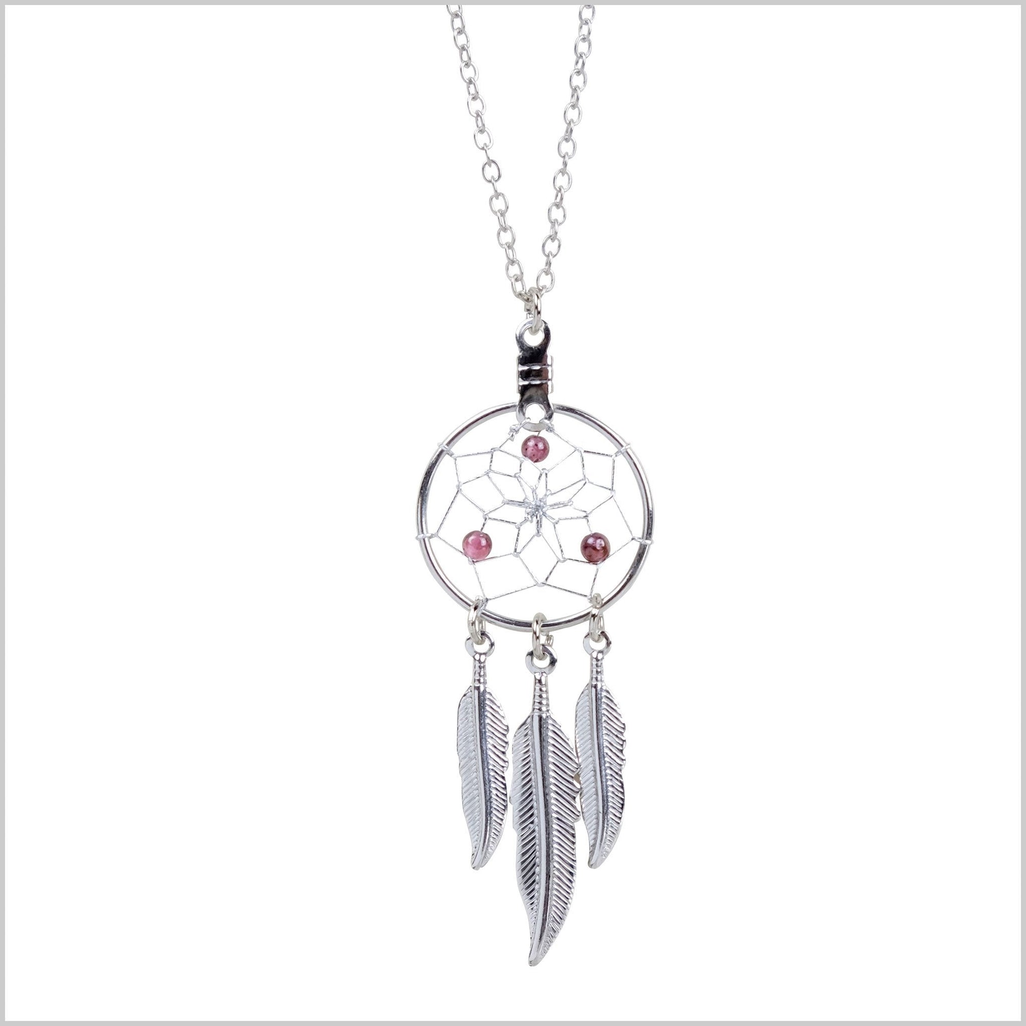 Dream Catcher Pendant Birthstone "Garnet" Jewellery -  - Silver Pendant - House of Himwitsa Art Gallery