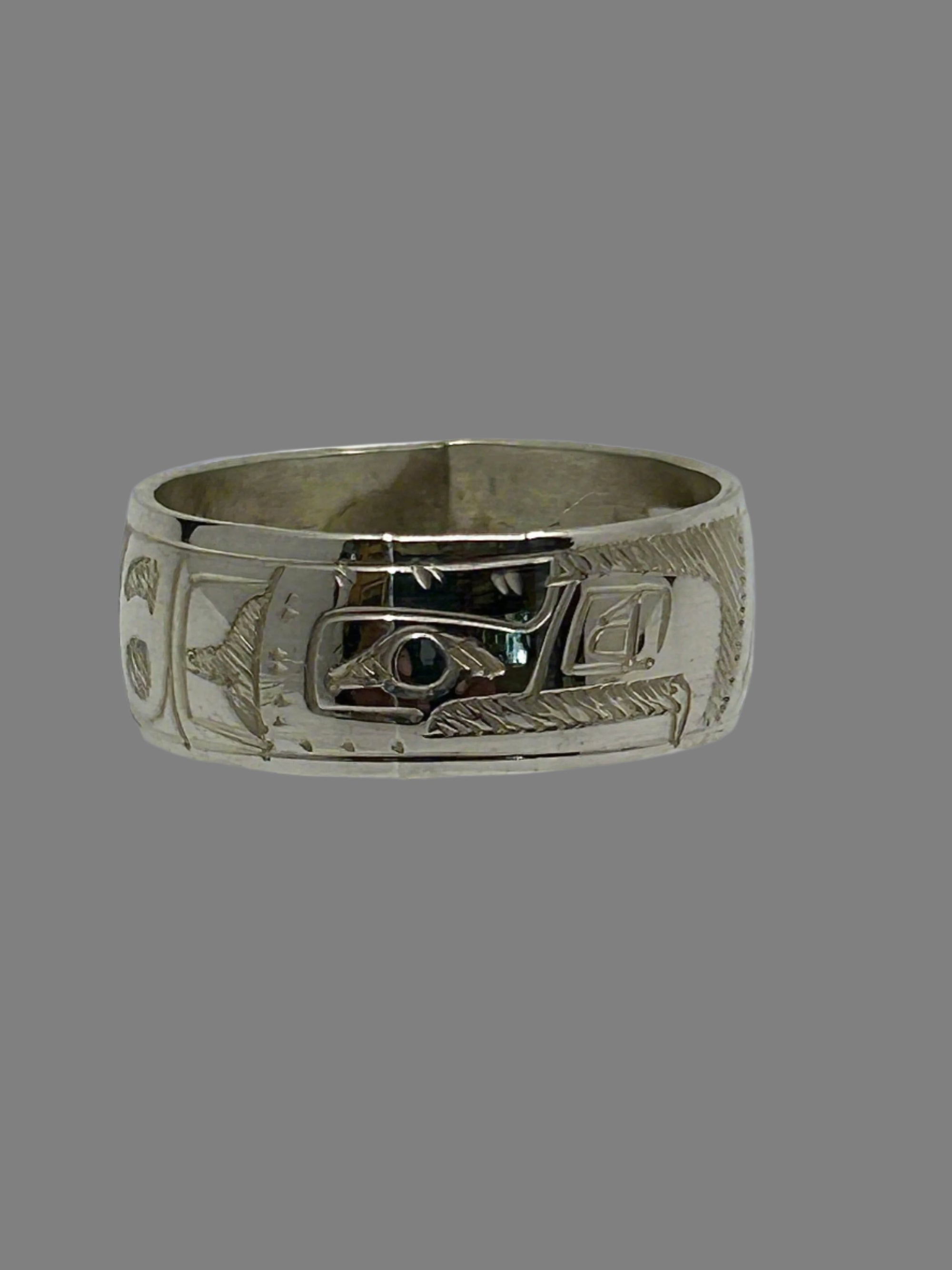 Gilbert Pat 3/8 Silver Rings - Pat Gilbert - Silver Ring - House of Himwitsa Art Gallery
