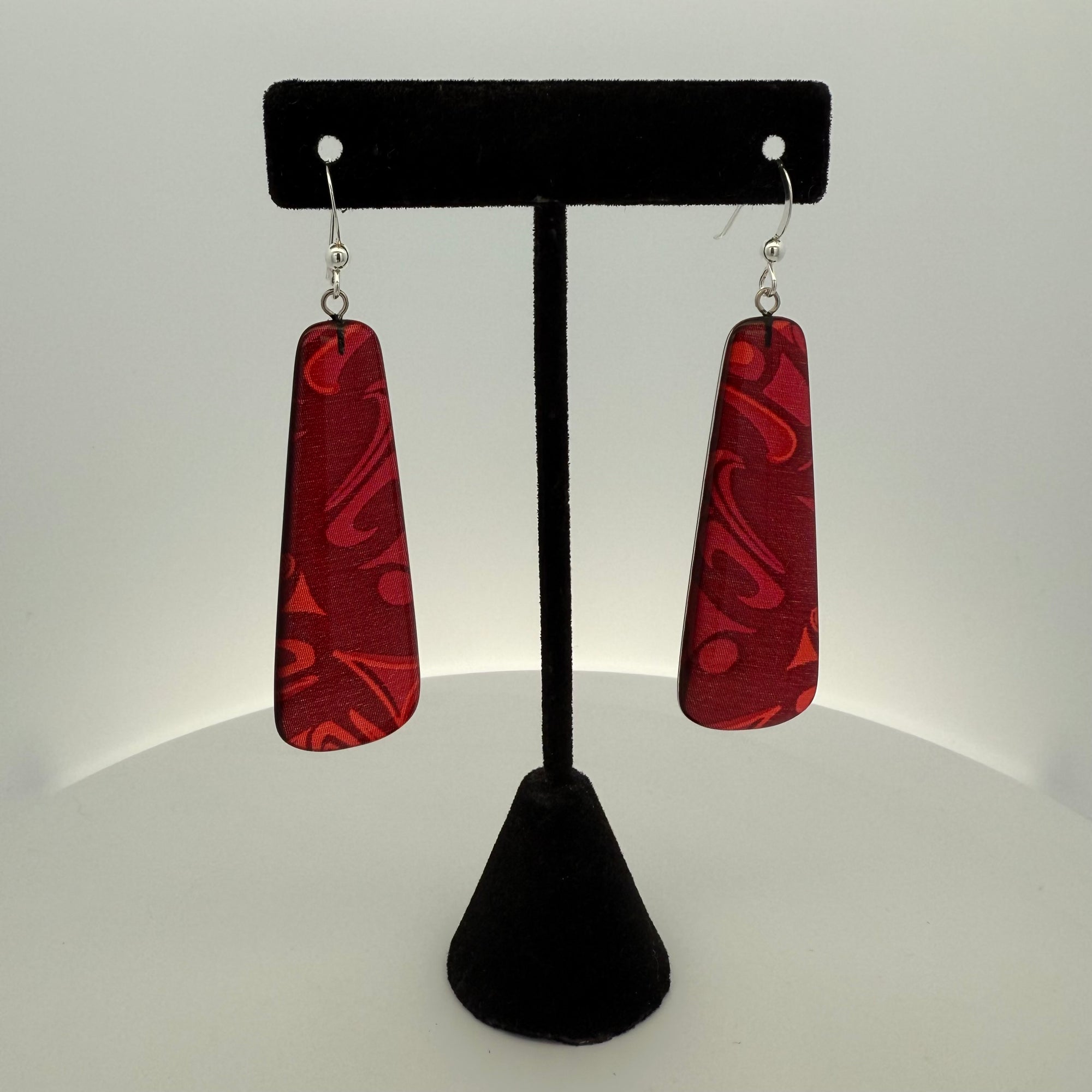 Corrine Hunt Silk Inspiration Earrings Red -  - Earrings - House of Himwitsa Art Gallery