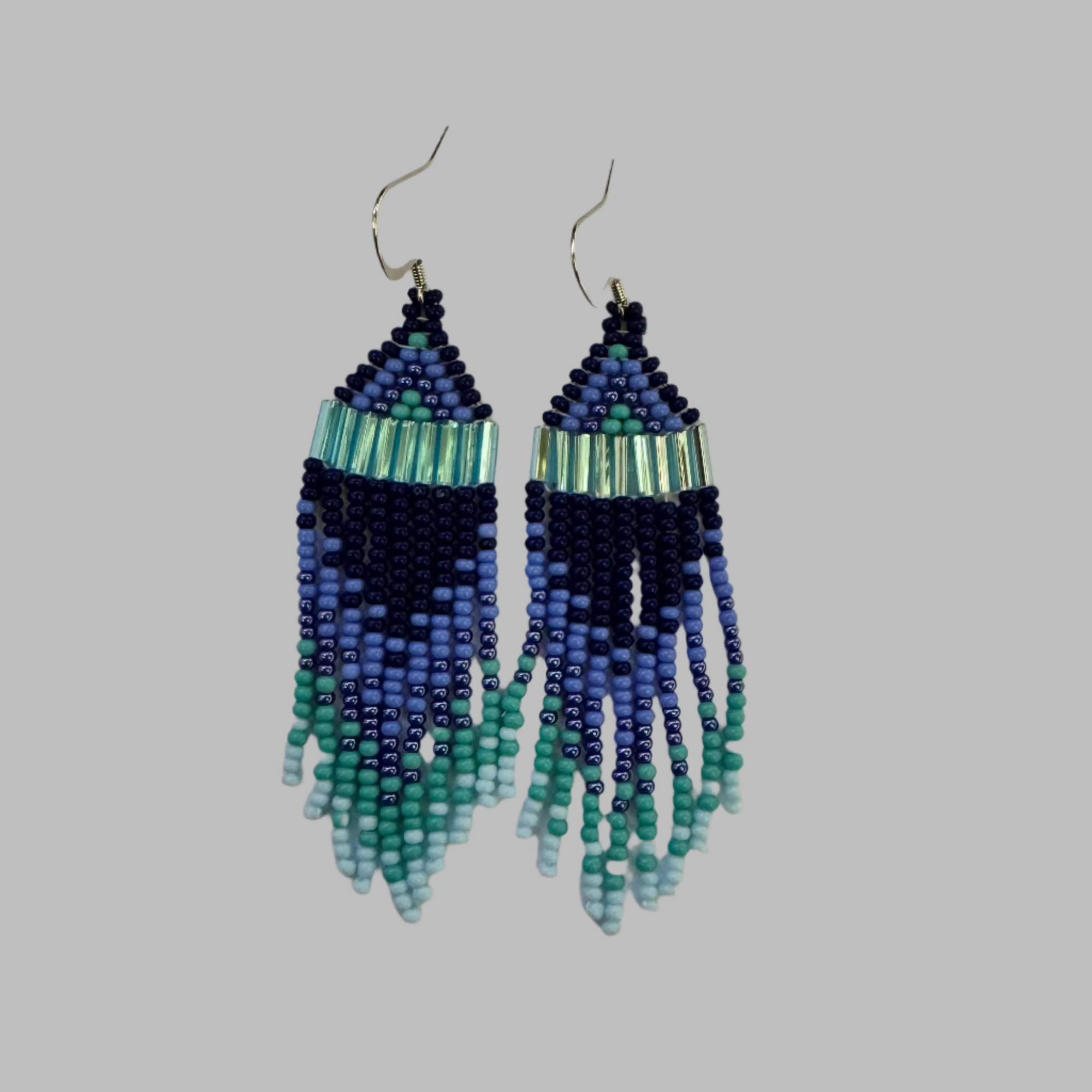 Beaded Earrings A River Runs through it -  - Beaded Earrings - House of Himwitsa Art Gallery