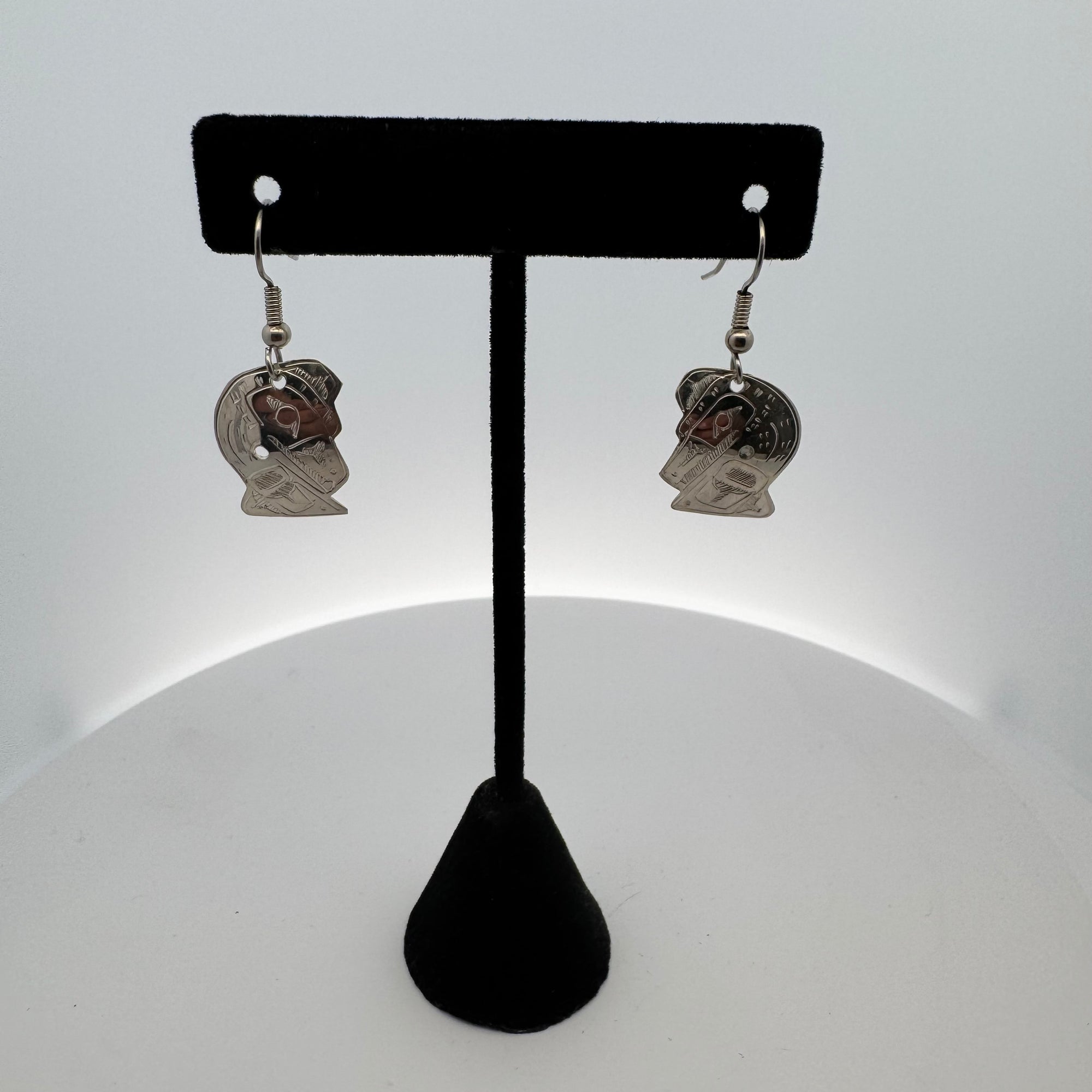 Gilbert Pat 1/2" - 3/4" Silver Earrings Small -  - Silver Earrings - House of Himwitsa Art Gallery