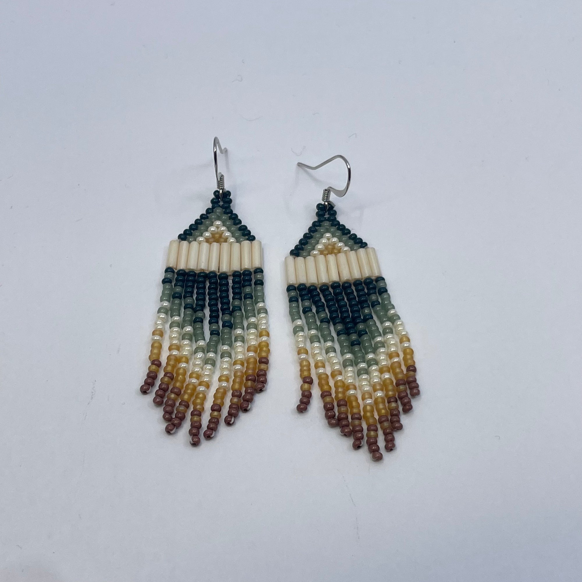 Beaded Earrings Serene Nature Embrace -  - Beaded Earrings - House of Himwitsa Art Gallery