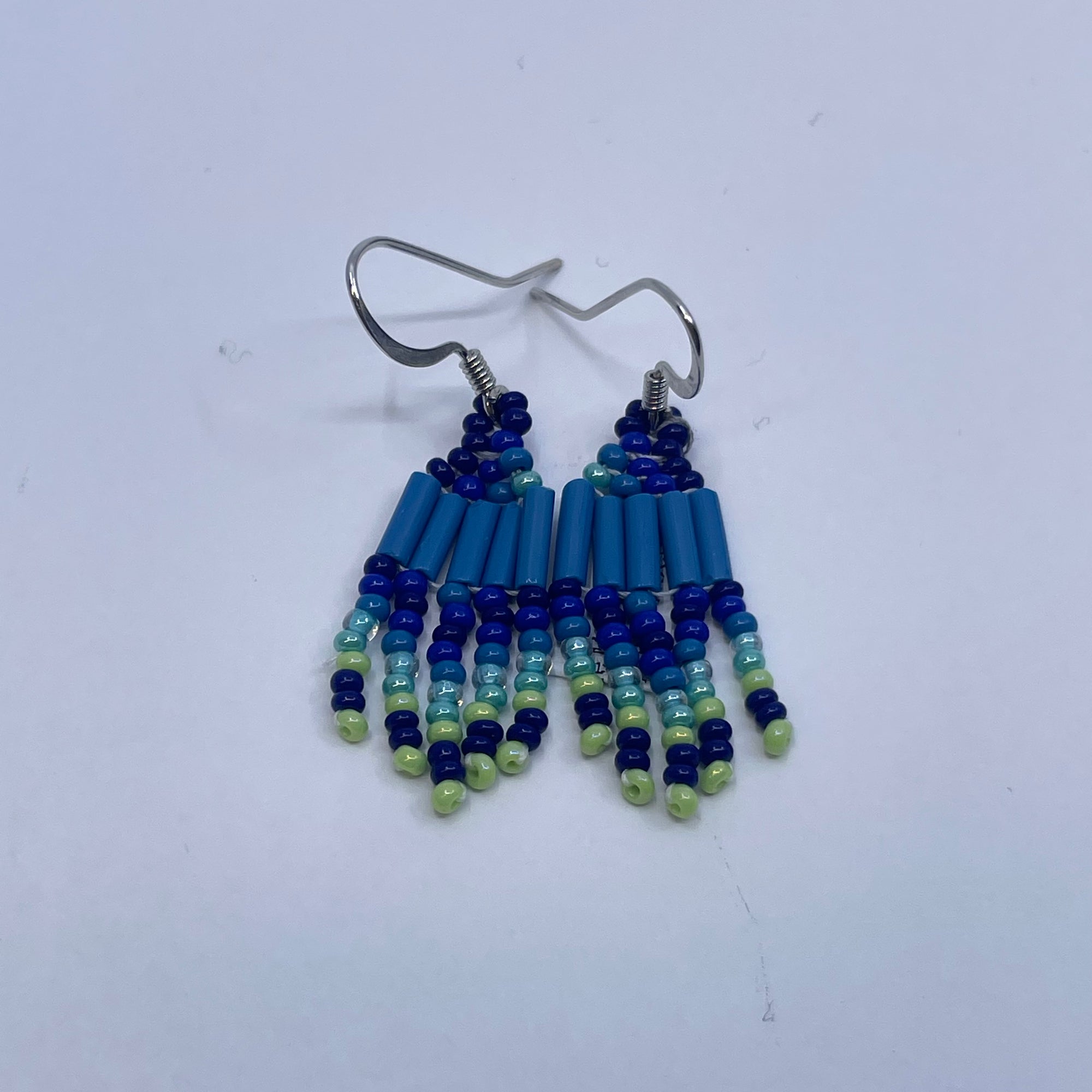 Beaded Earring Blue Mountain Magic -  - Beaded Earrings - House of Himwitsa Art Gallery
