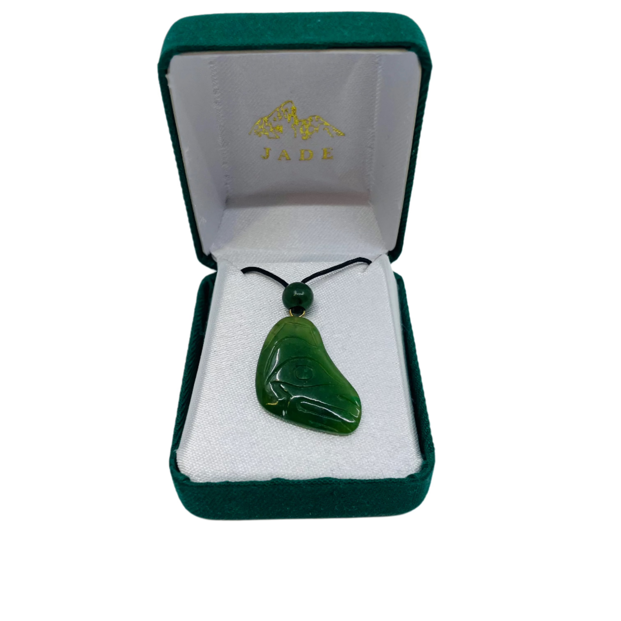 Jade Eagle Blk Cord Pendant -  - Jade - House of Himwitsa Art Gallery