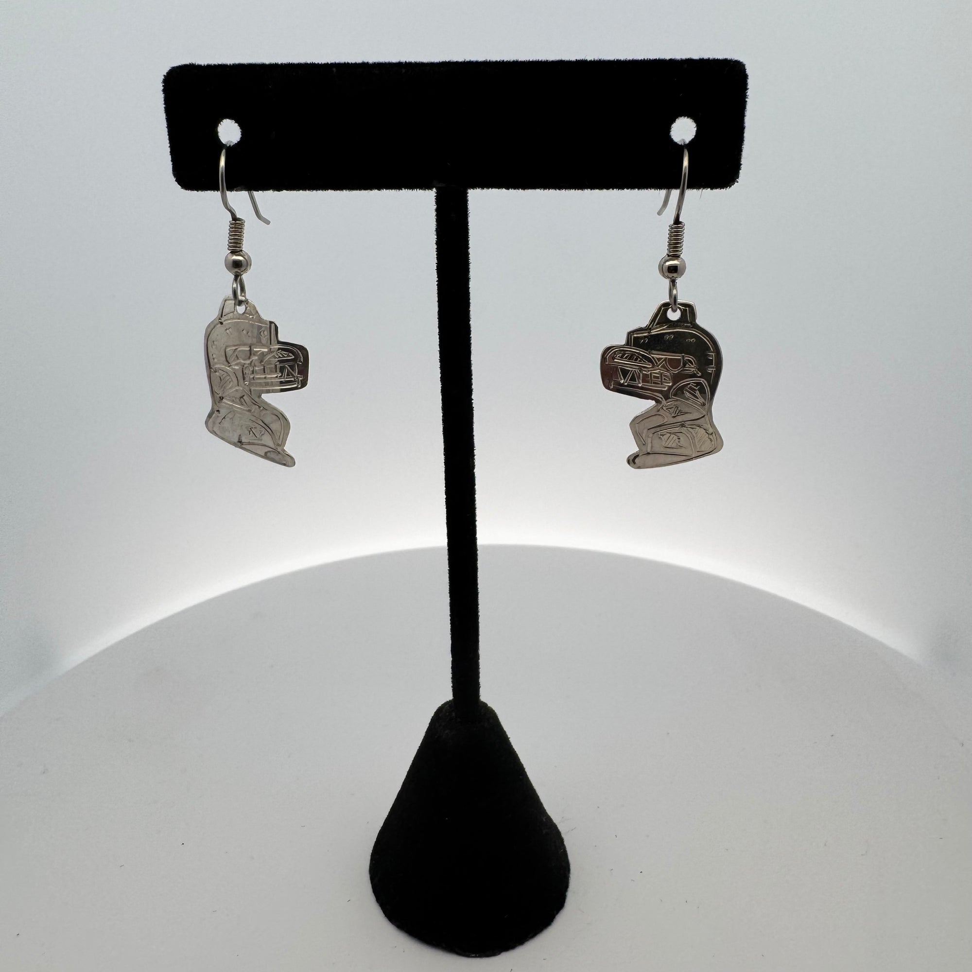 Gilbert Pat 1/2" - 3/4" Silver Earrings Small -  - Silver Earrings - House of Himwitsa Art Gallery