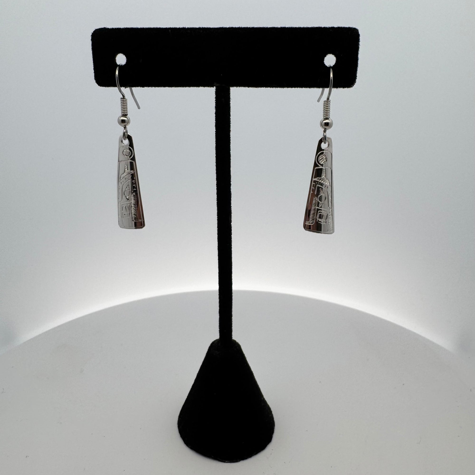 Gilbert Pat Earrings Mini Triangle -  - Silver Earrings - House of Himwitsa Art Gallery