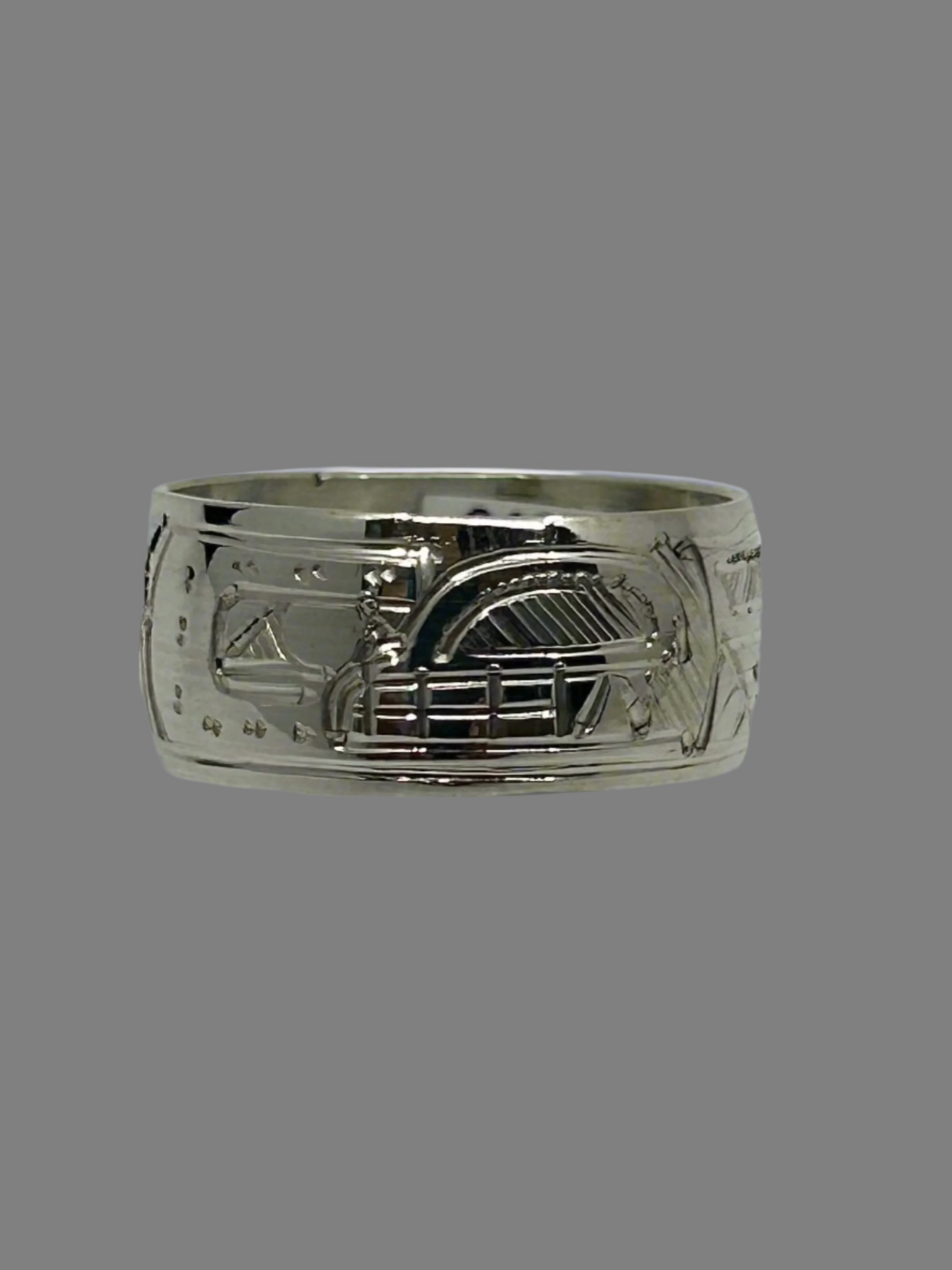 Gilbert Pat 3/8 Silver Rings - Pat Gilbert - Silver Ring - House of Himwitsa Art Gallery