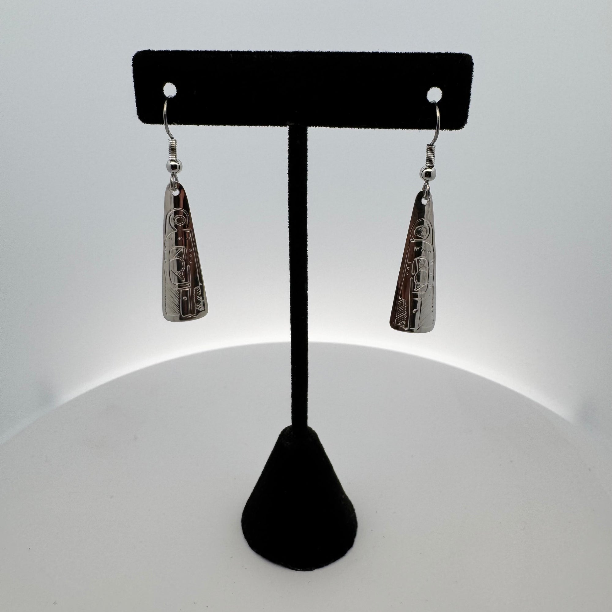 Gilbert Pat Silver Triangle Earrings Small -  - Silver Earrings - House of Himwitsa Art Gallery