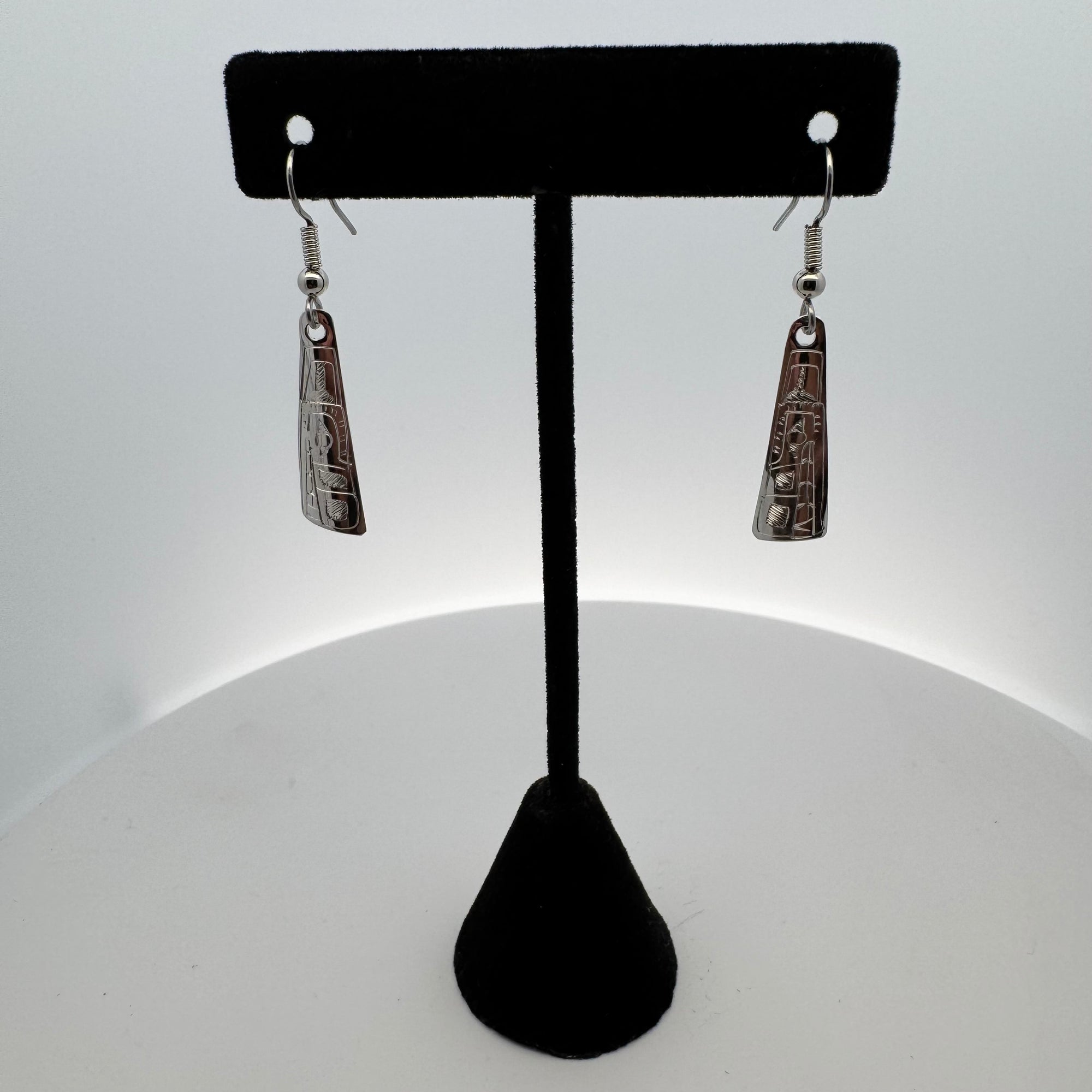 Gilbert Pat Earrings Mini Triangle -  - Silver Earrings - House of Himwitsa Art Gallery