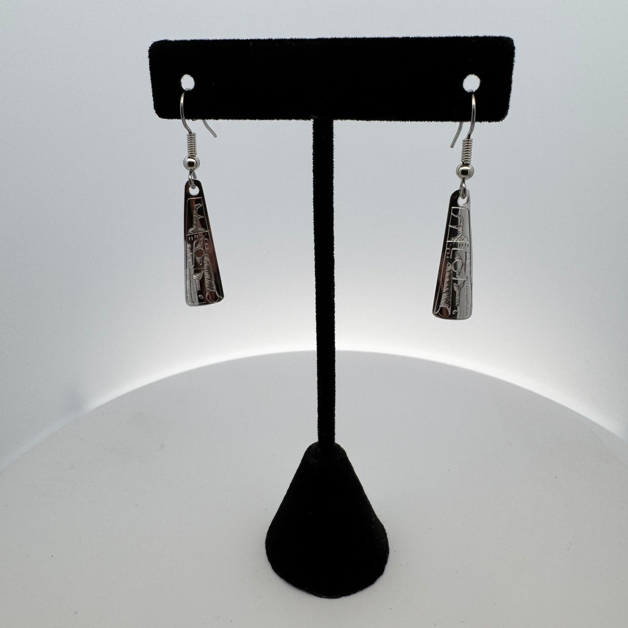 Gilbert Pat Earrings Mini Triangle -  - Silver Earrings - House of Himwitsa Art Gallery