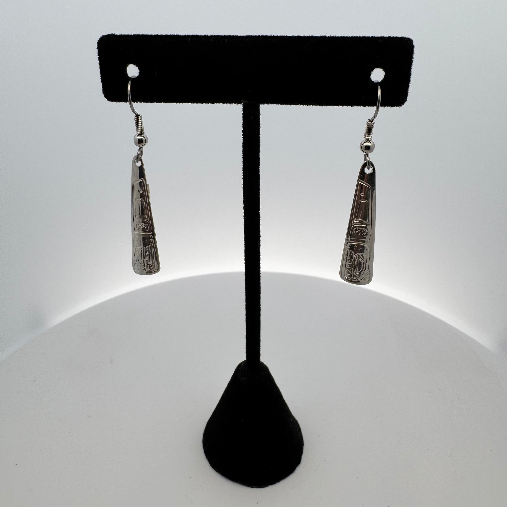 Gilbert Pat Silver Triangle Earrings Small -  - Silver Earrings - House of Himwitsa Art Gallery