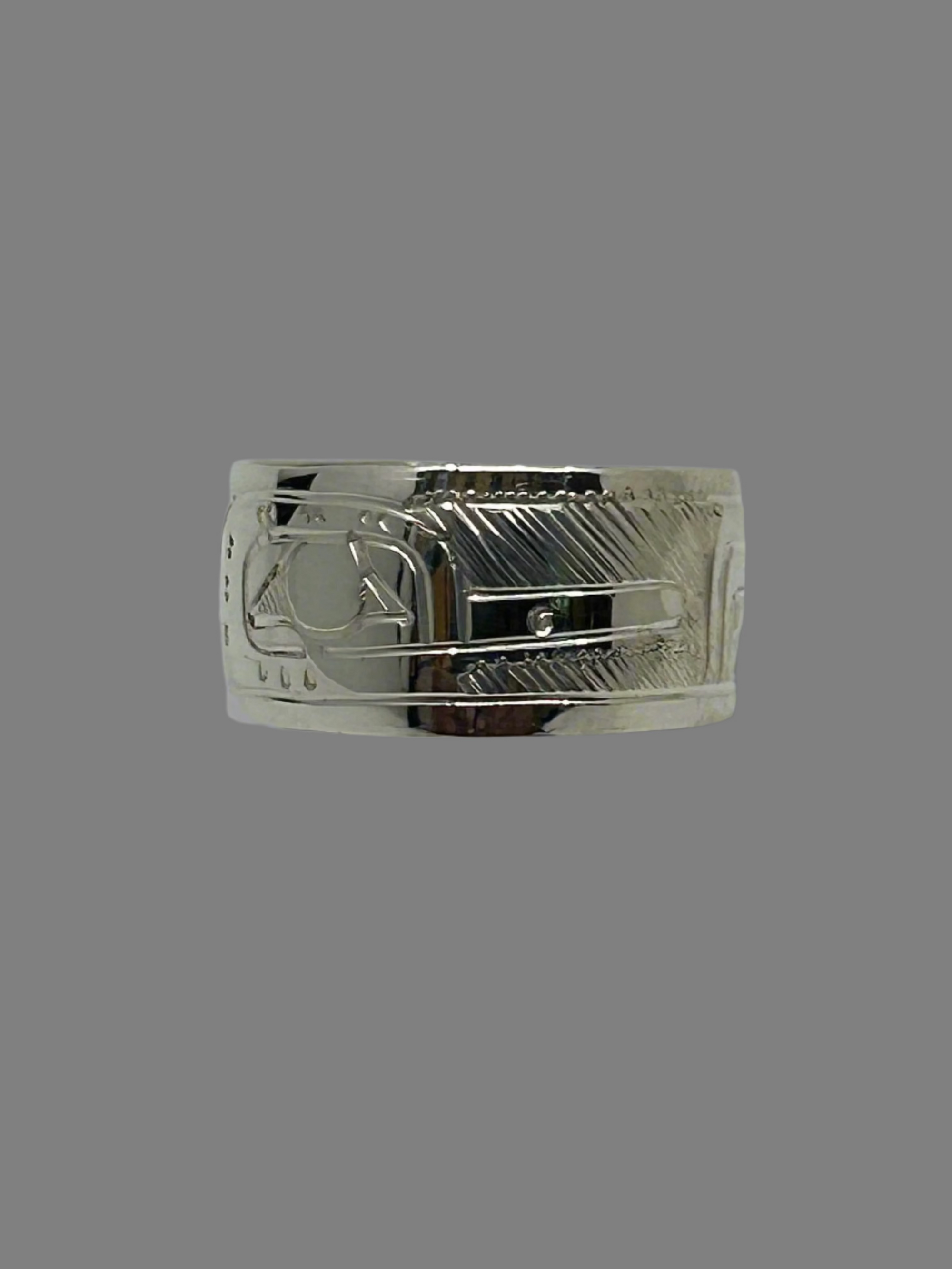Gilbert Pat 3/8 Silver Rings - Pat Gilbert - Silver Ring - House of Himwitsa Art Gallery