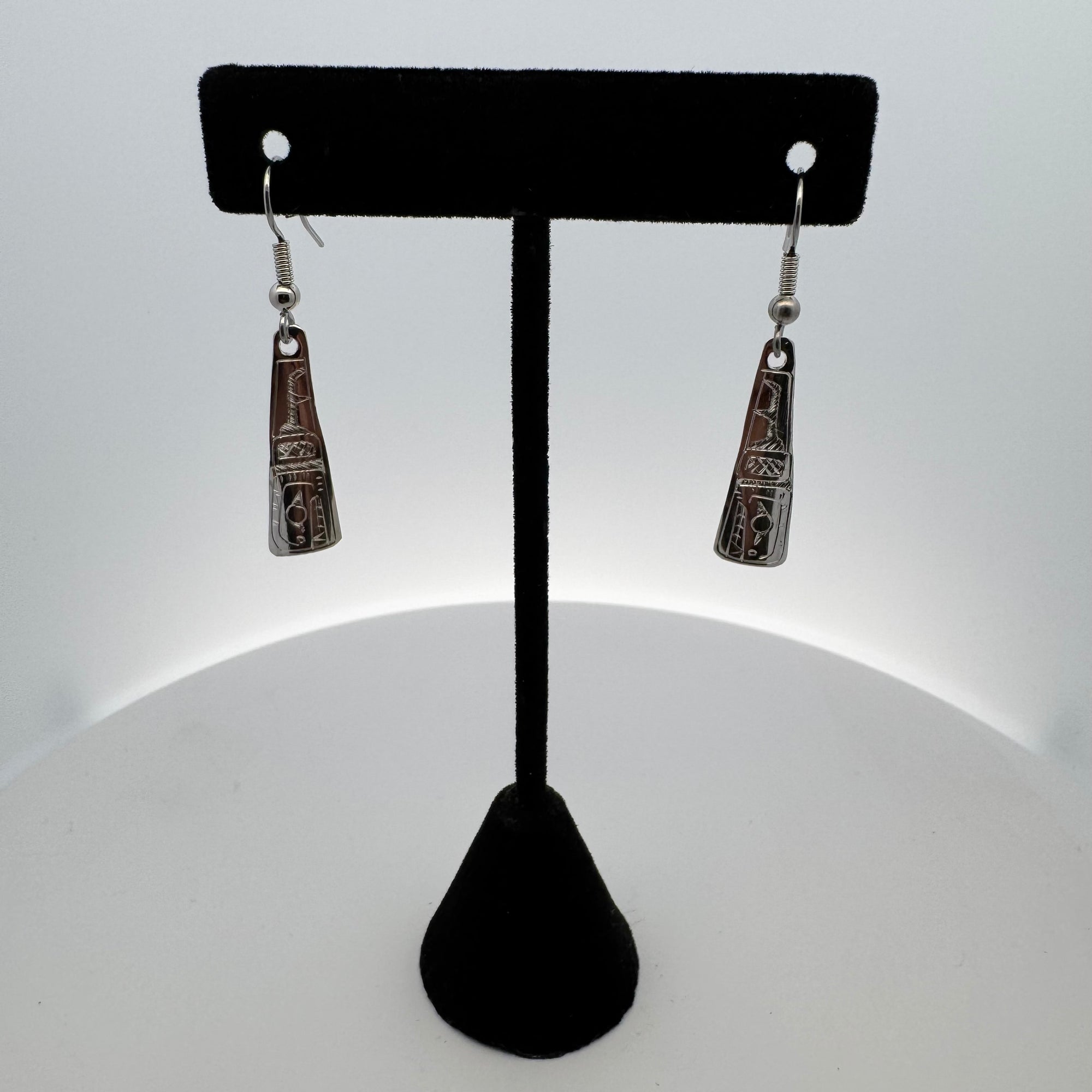 Gilbert Pat Earrings Mini Triangle -  - Silver Earrings - House of Himwitsa Art Gallery