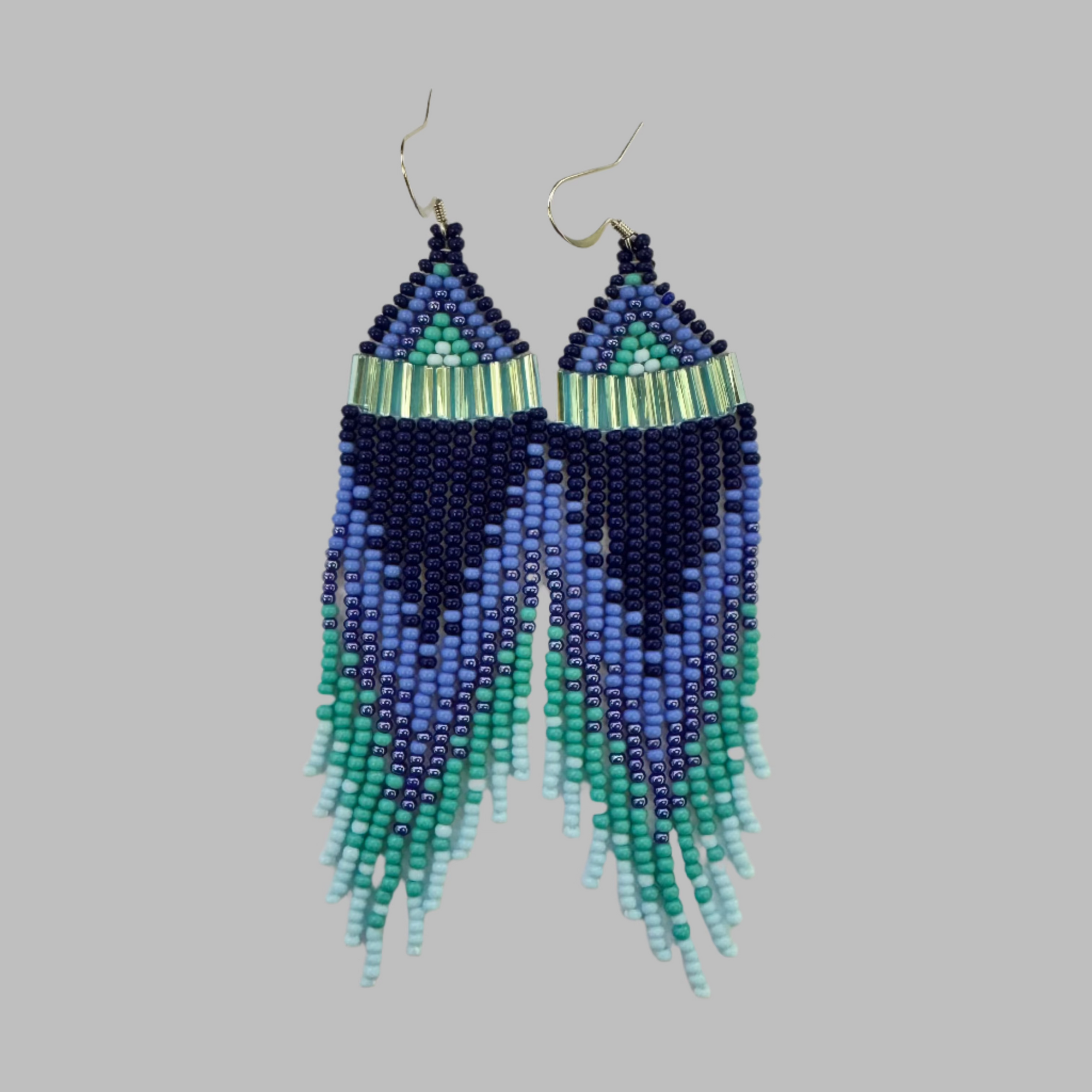 Beaded Earrings A River Runs through it -  - Beaded Earrings - House of Himwitsa Art Gallery