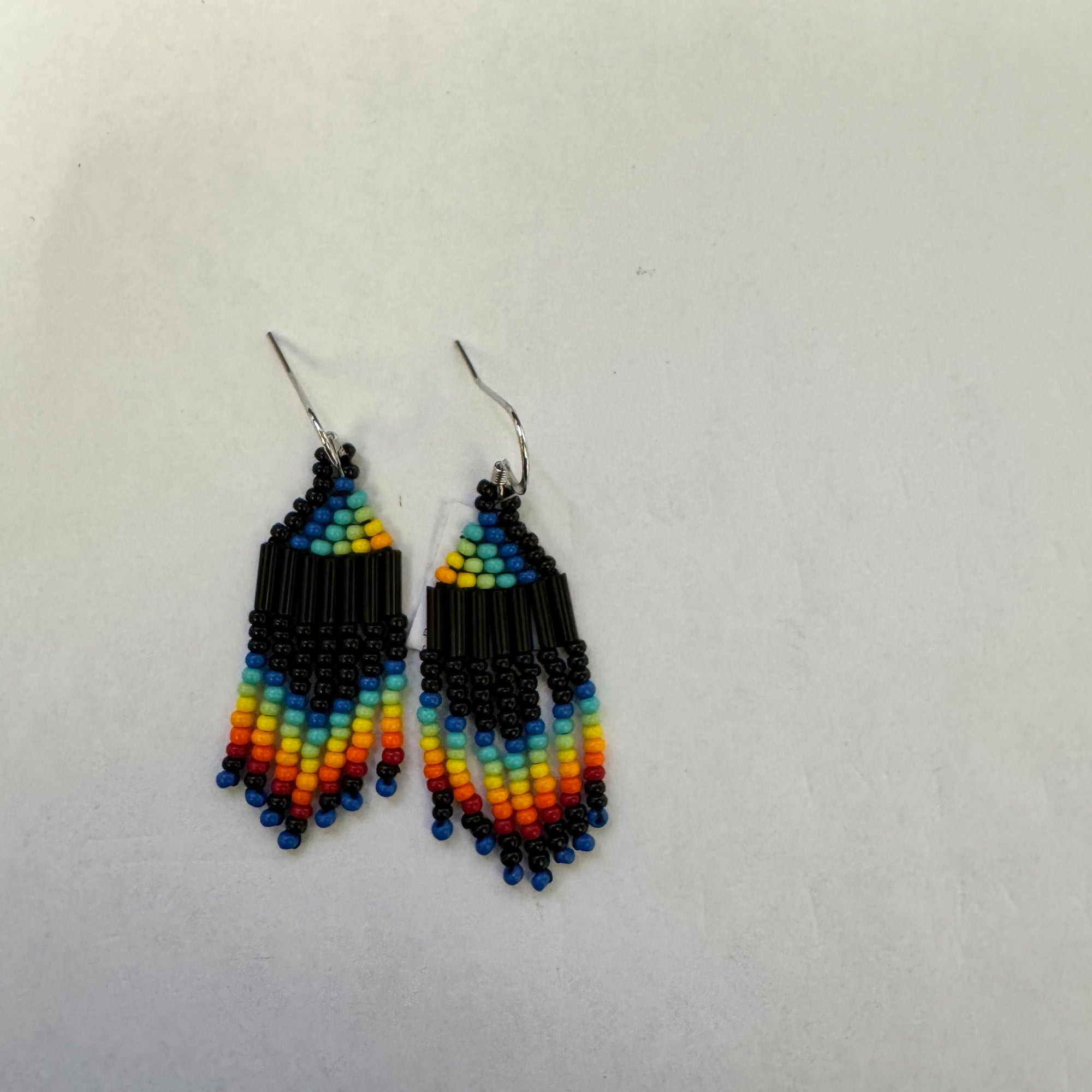 Beaded Earrings Blue Rainbow -  - Beaded Earrings - House of Himwitsa Art Gallery